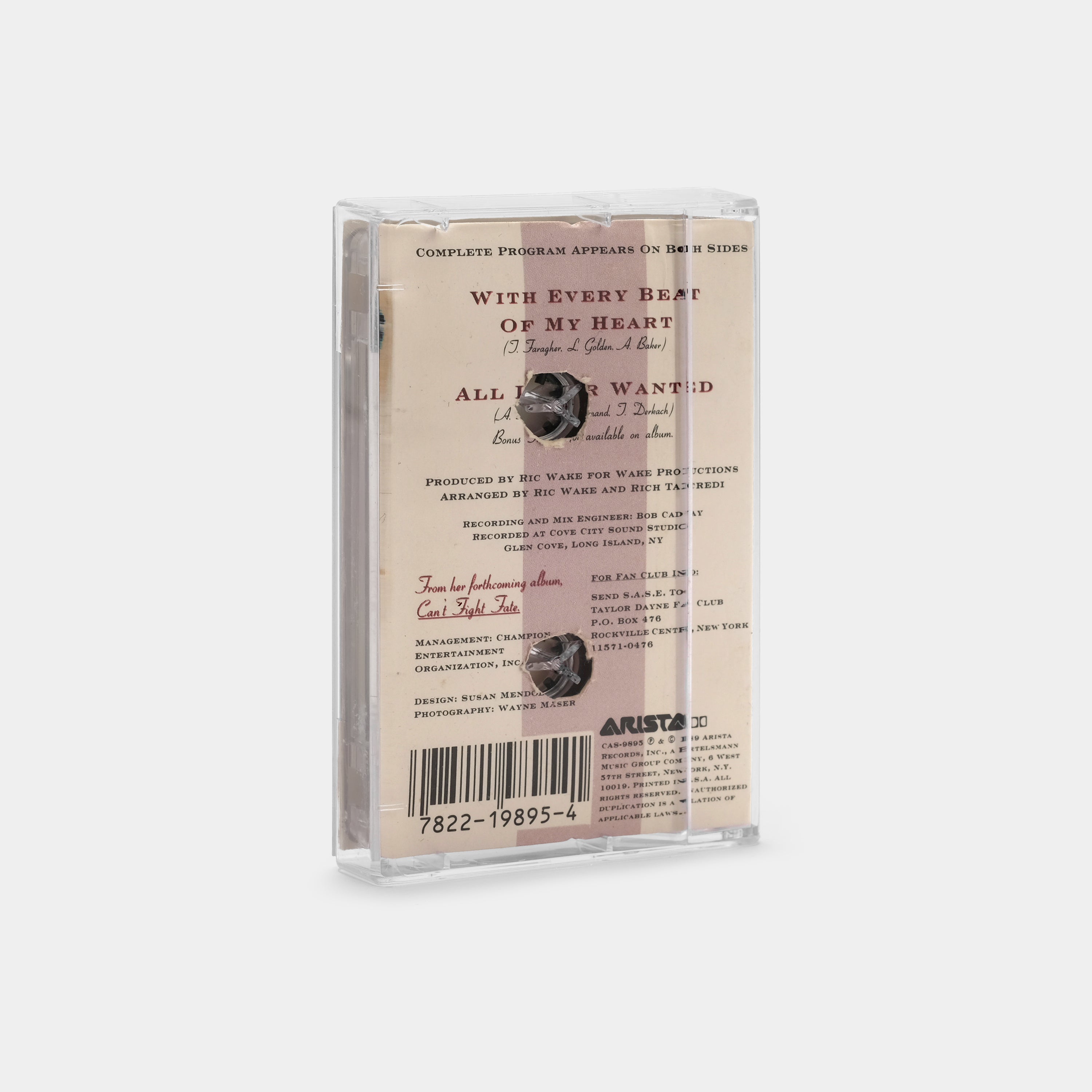 Taylor Dayne - With Every Beat of My Heart Cassette Tape