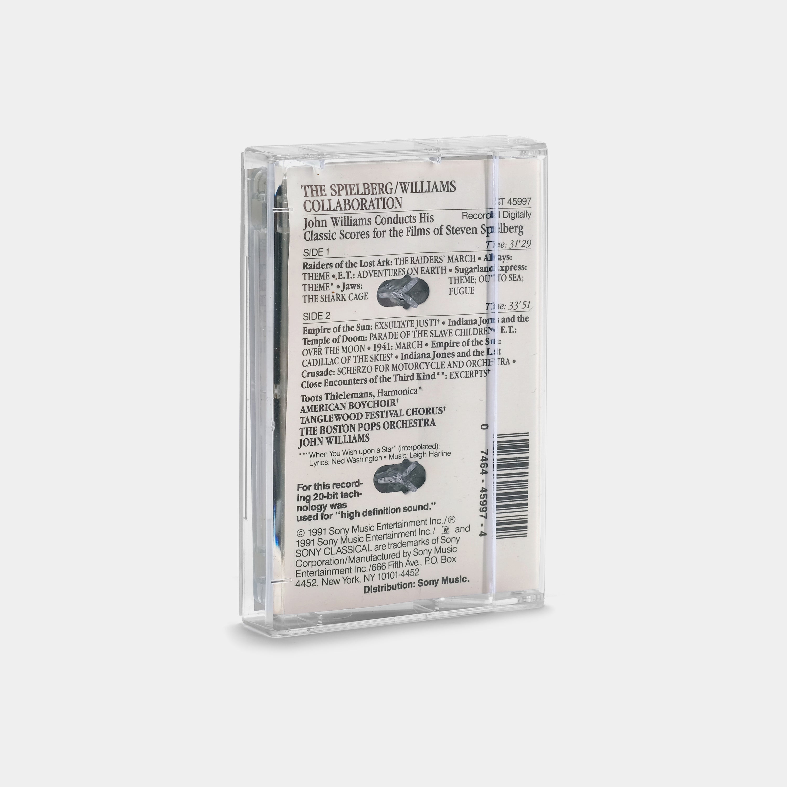 John Williams & The Boston Pops Orchestra - The Spielberg / Williams Collaboration - John Williams Conducts His Classic Scores For The Films Of Steven Spielberg Cassette Tape