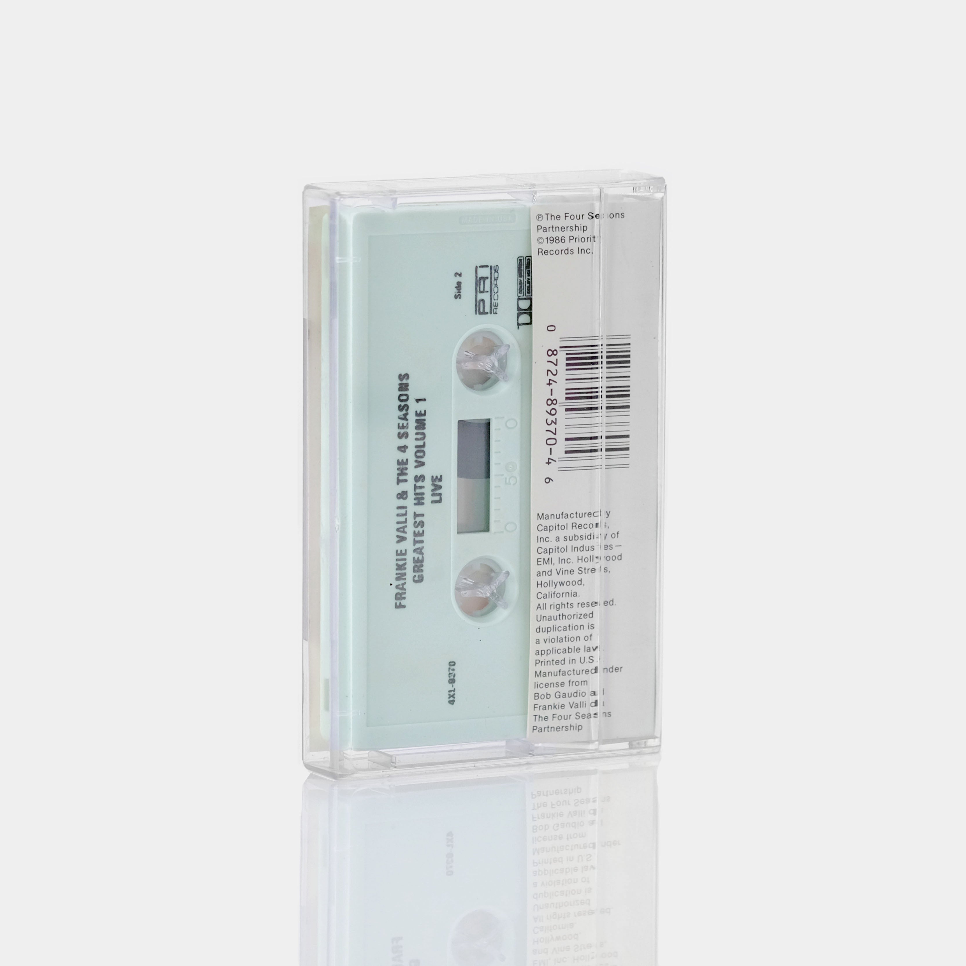 Frankie Valli & The Four Seasons - Greatest Hits Live Vol. 1 Cassette Tape