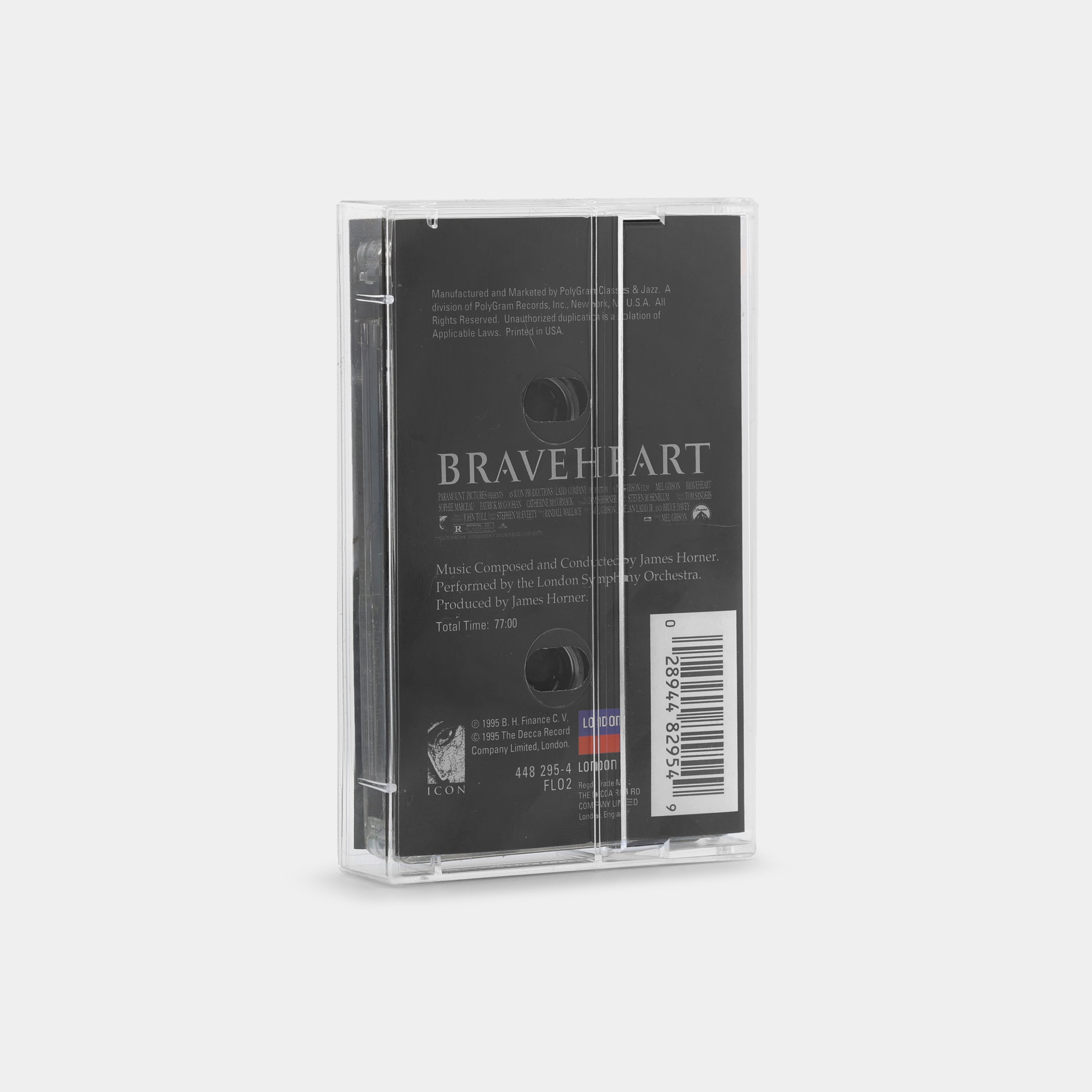 James Horner Performed By The London Symphony Orchestra - Braveheart (Original Motion Picture Soundtrack) Cassette Tape