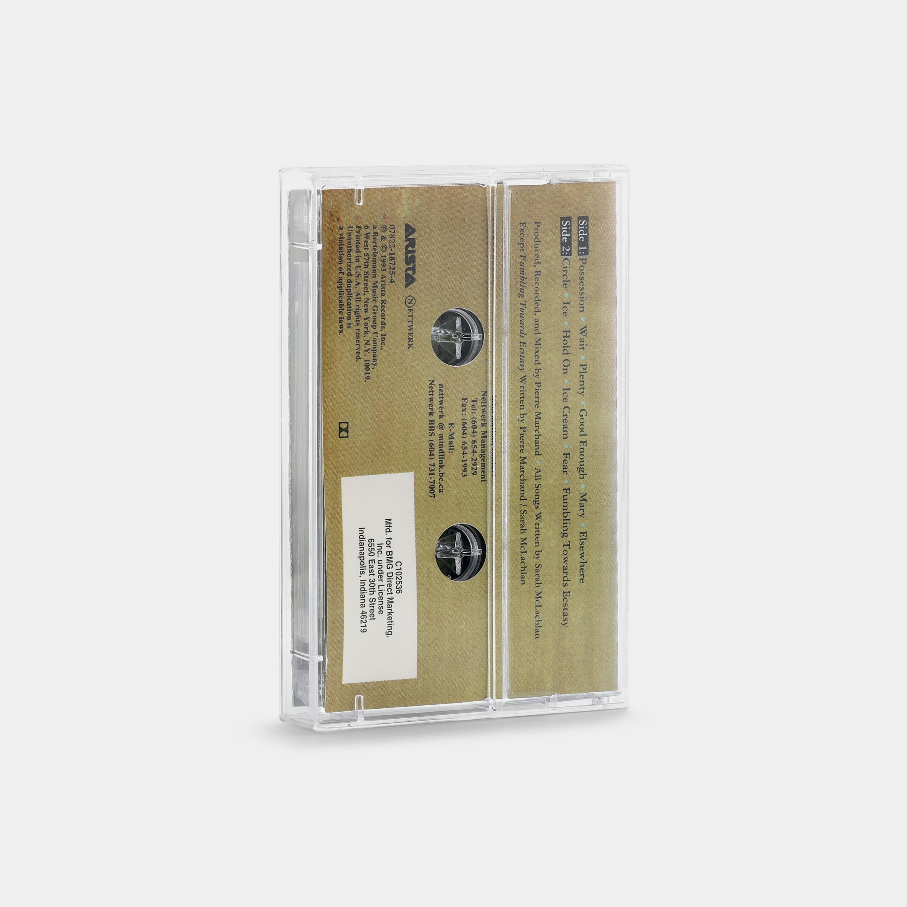 Sarah McLachlan - Fumbling Towards Ecstasy Cassette Tape