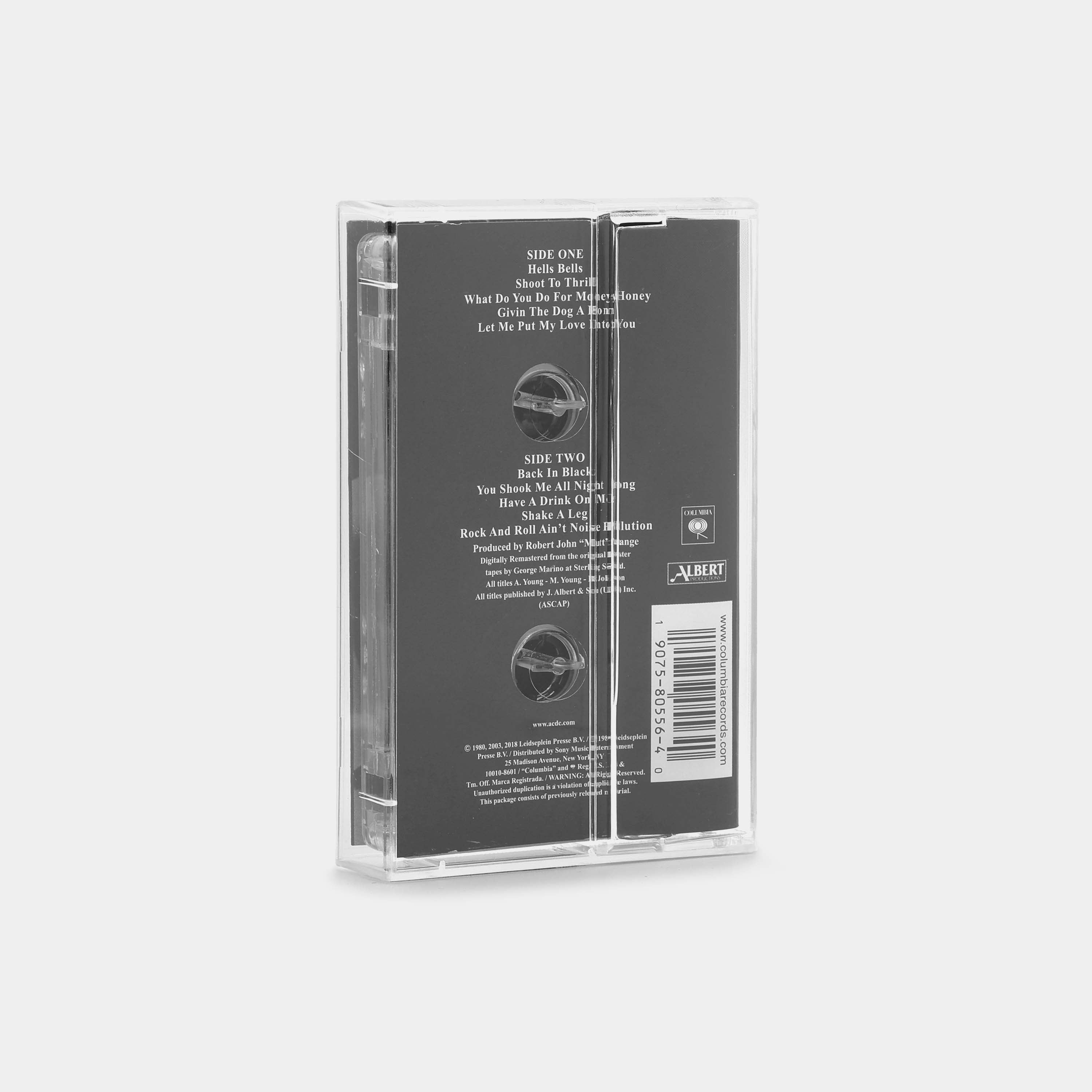 AC/DC - Back In Black Cassette Tape