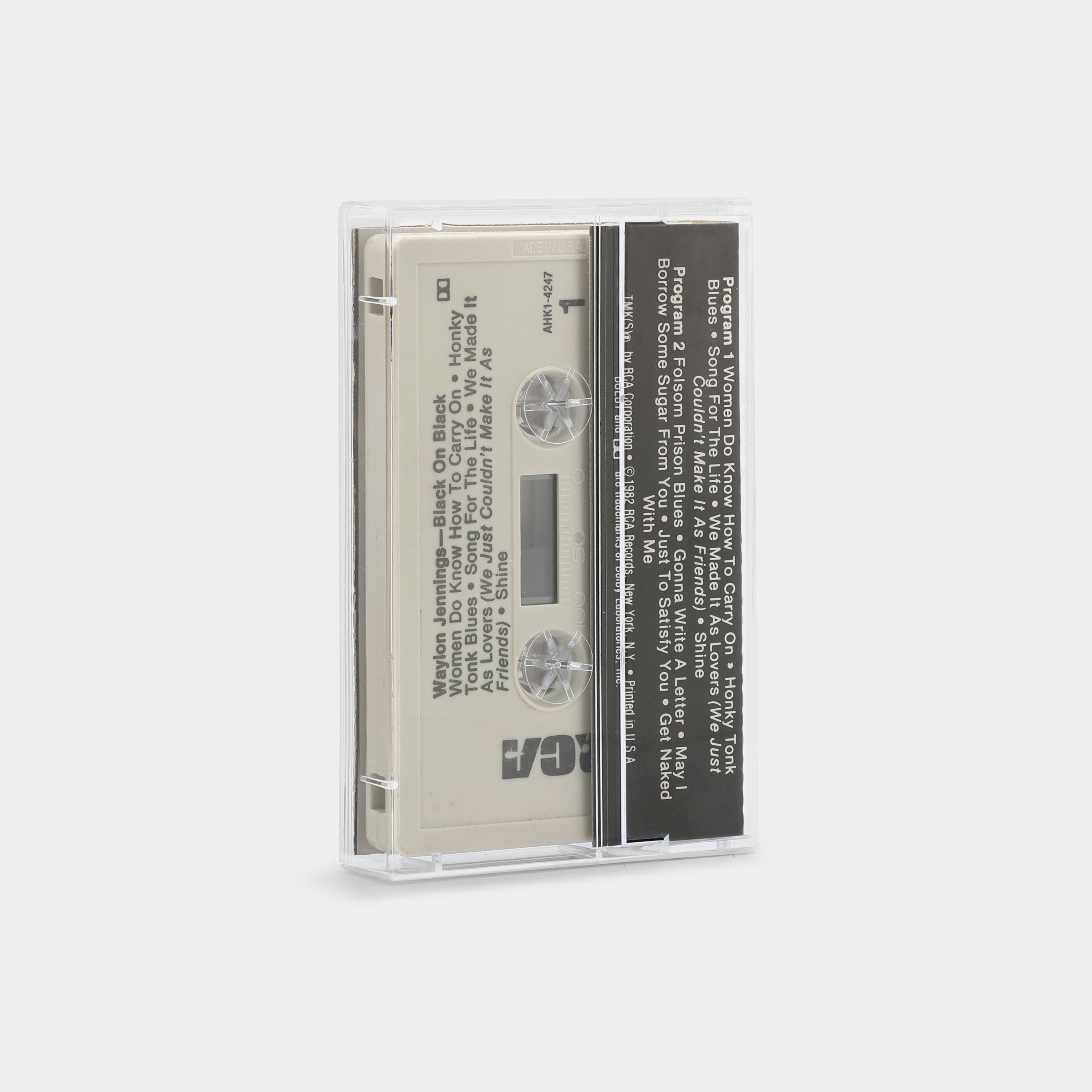 Waylon Jennings - Black On Black Cassette Tape