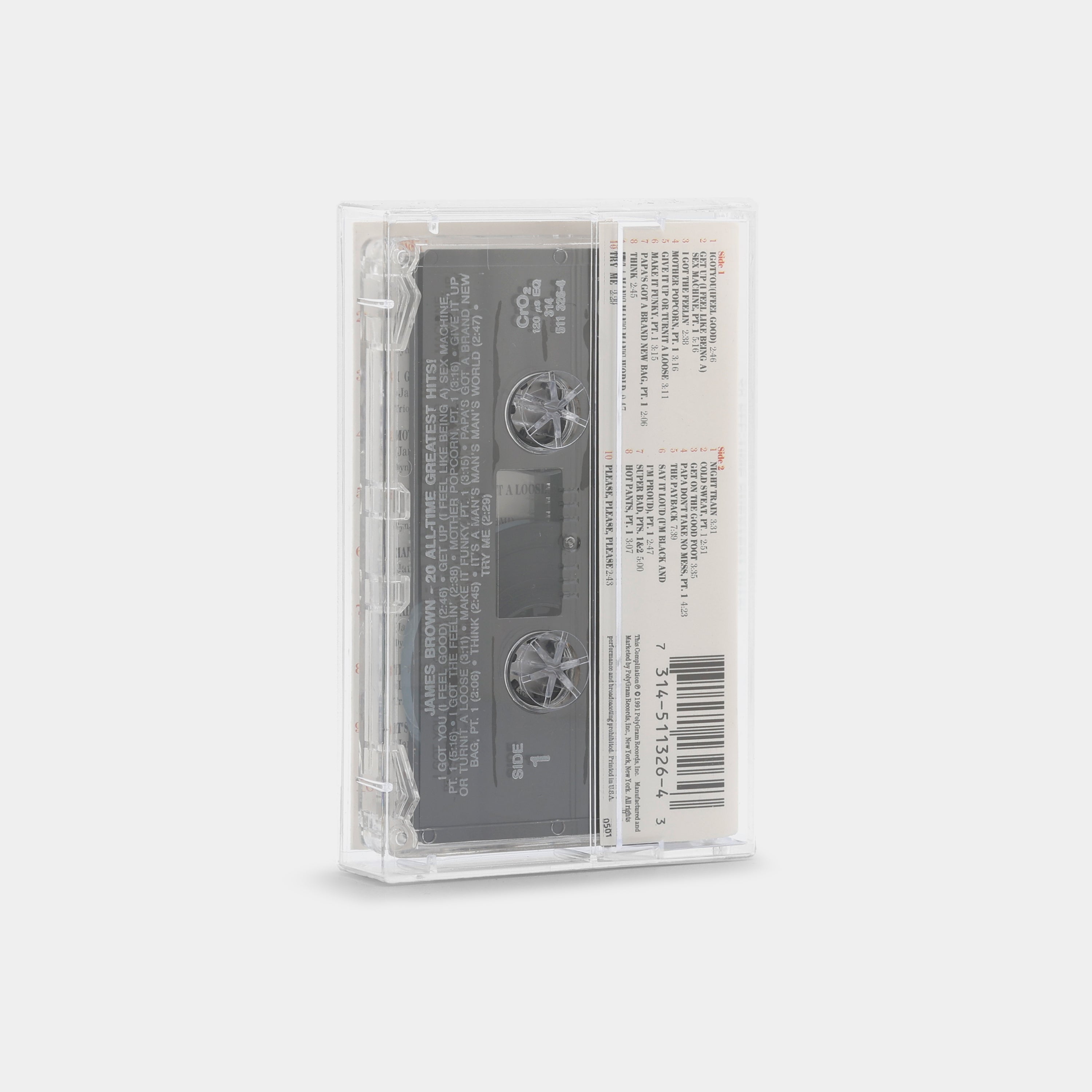 James Brown - 20 All-Time Greatest Hits! Cassette Tape