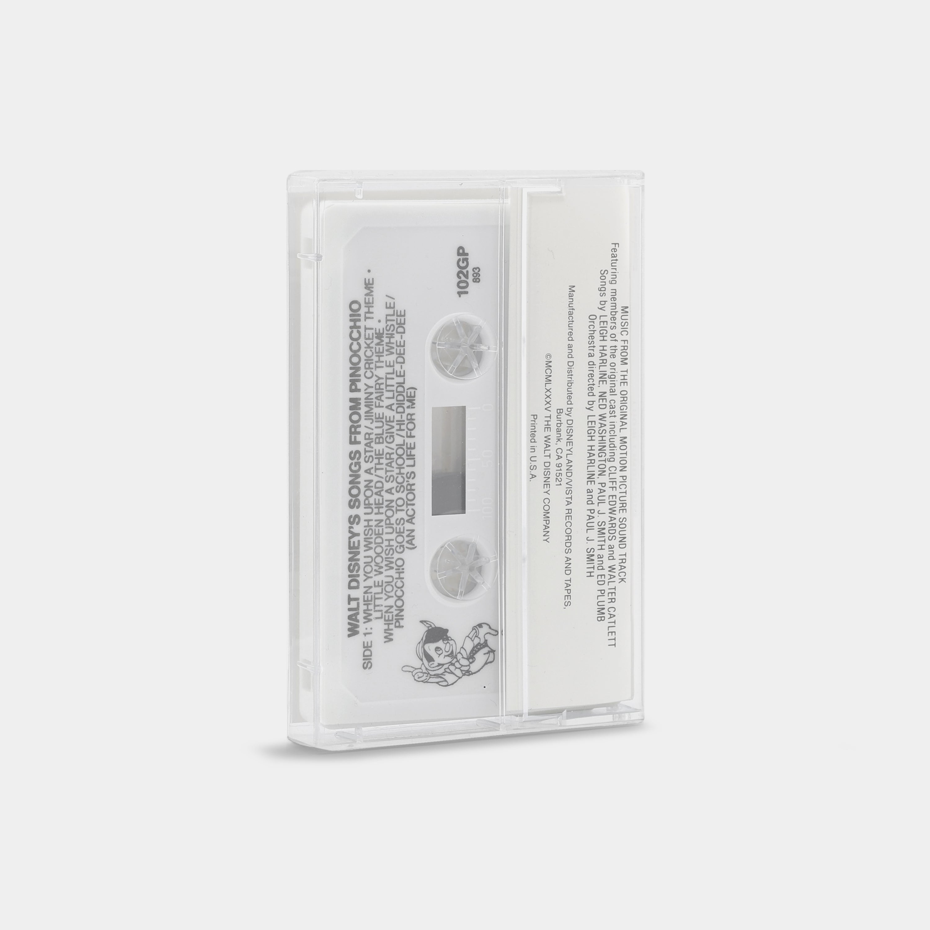 Walt Disney’s Songs From Pinocchio Cassette Tape