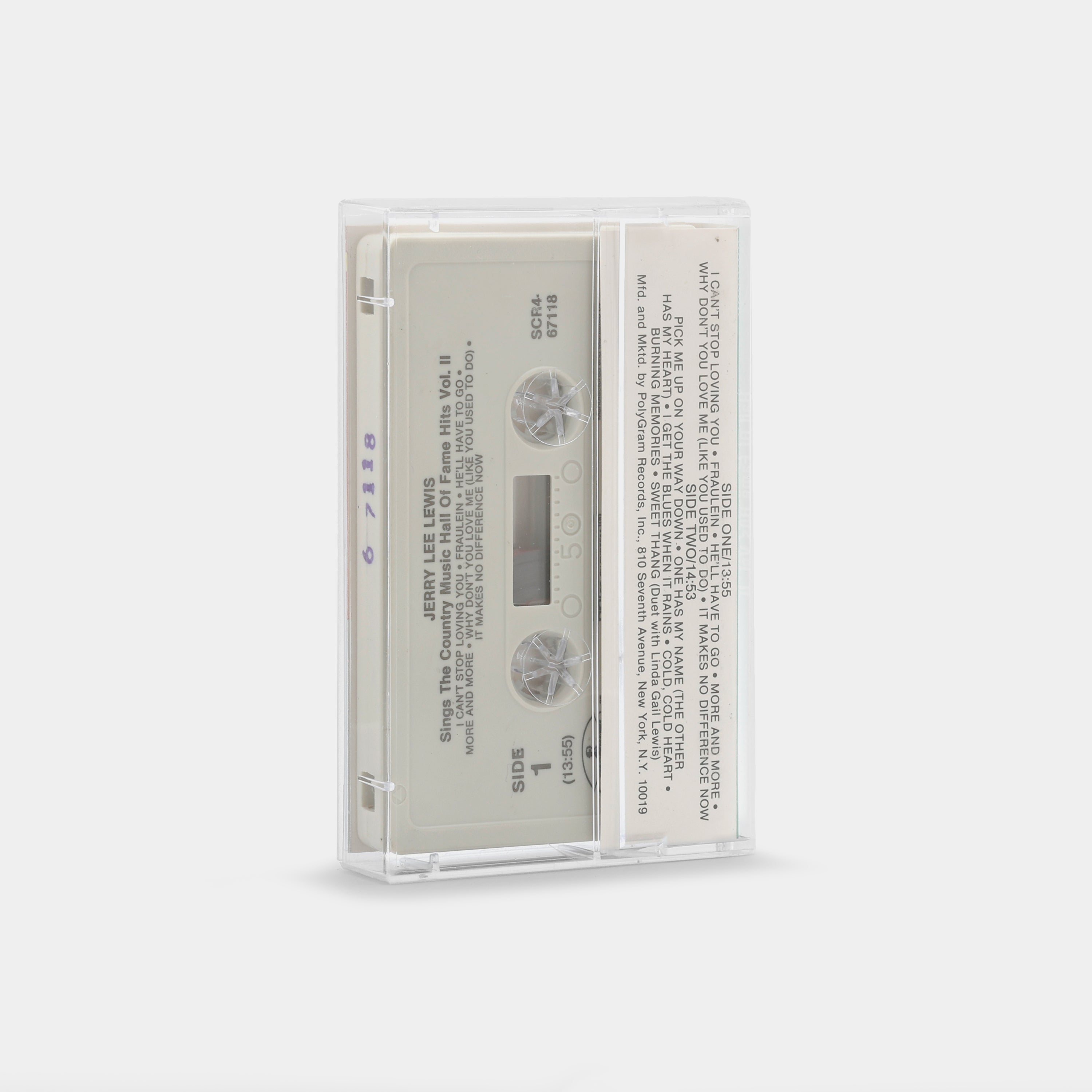 Jerry Lee Lewis - Sings The Country Music Hall Of Fame Hits Vol. 2 Cassette Tape