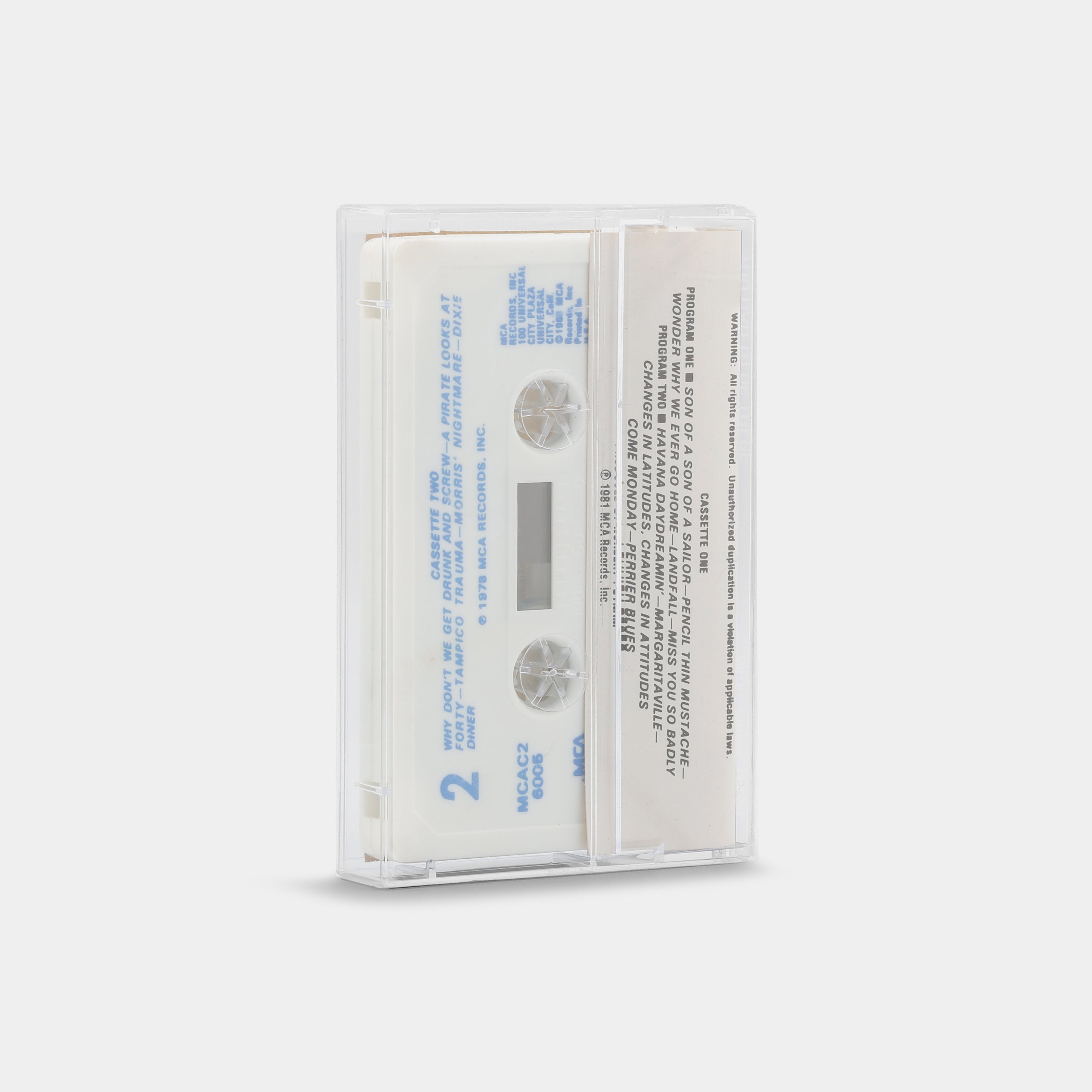 Jimmy Buffett - You Had To Be There - Jimmy Buffett In Concert (Tape Two) Cassette Tape