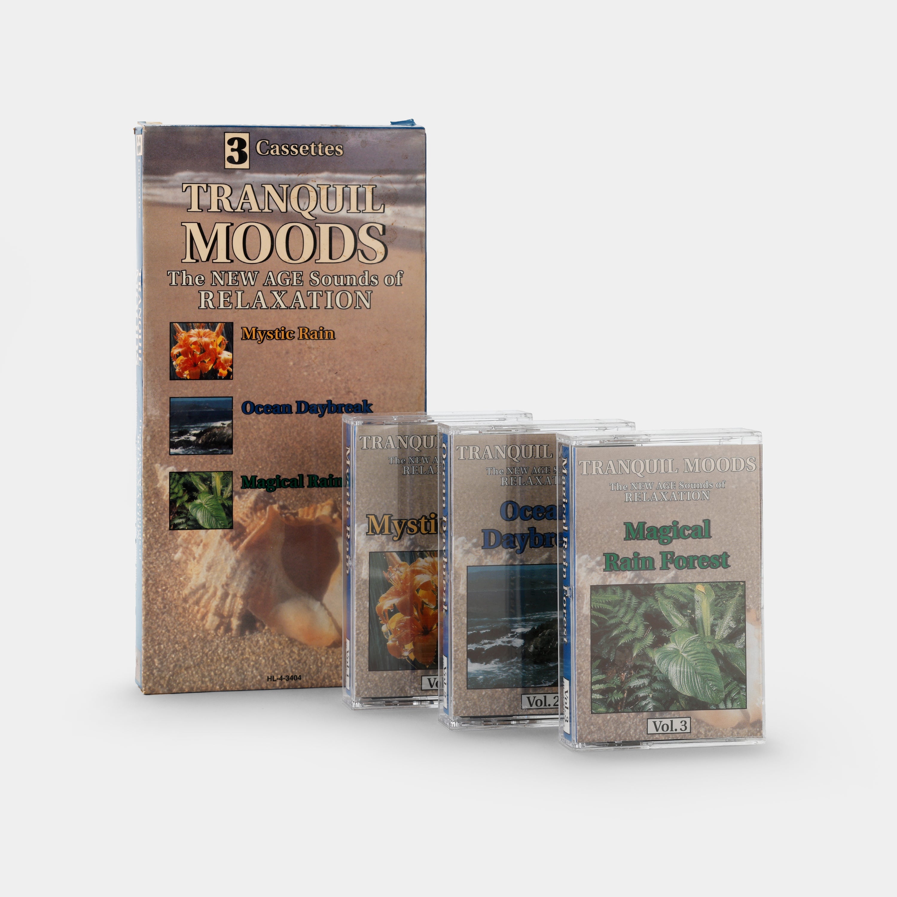 Tranquil Moods: Mystic Rain, Ocean Daybreak, Magical Rain Forest Cassette Tape Set