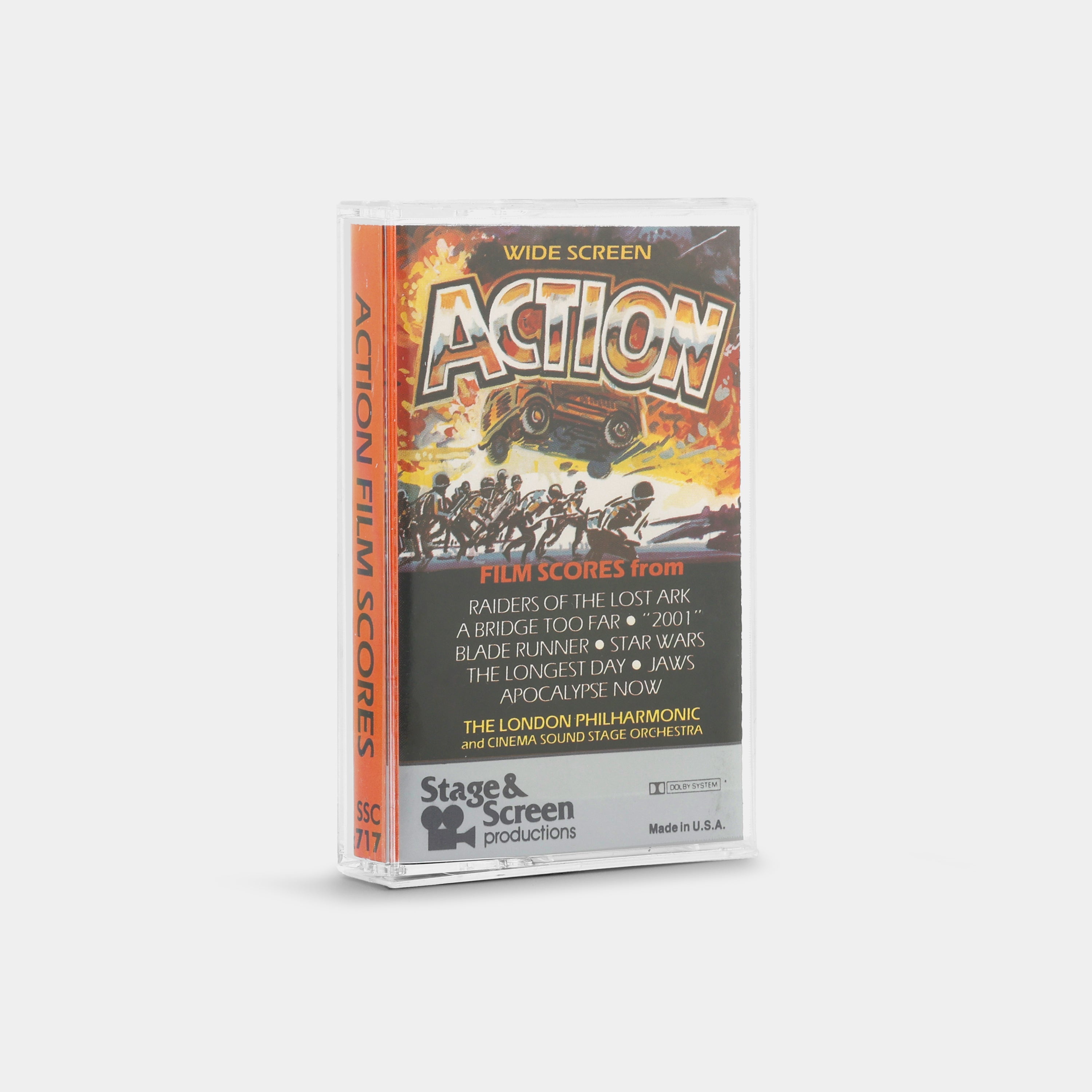 The London Philharmonic And Cinema Sound Stage Orchestra - Wide Screen Action Film Scores Cassette Tape