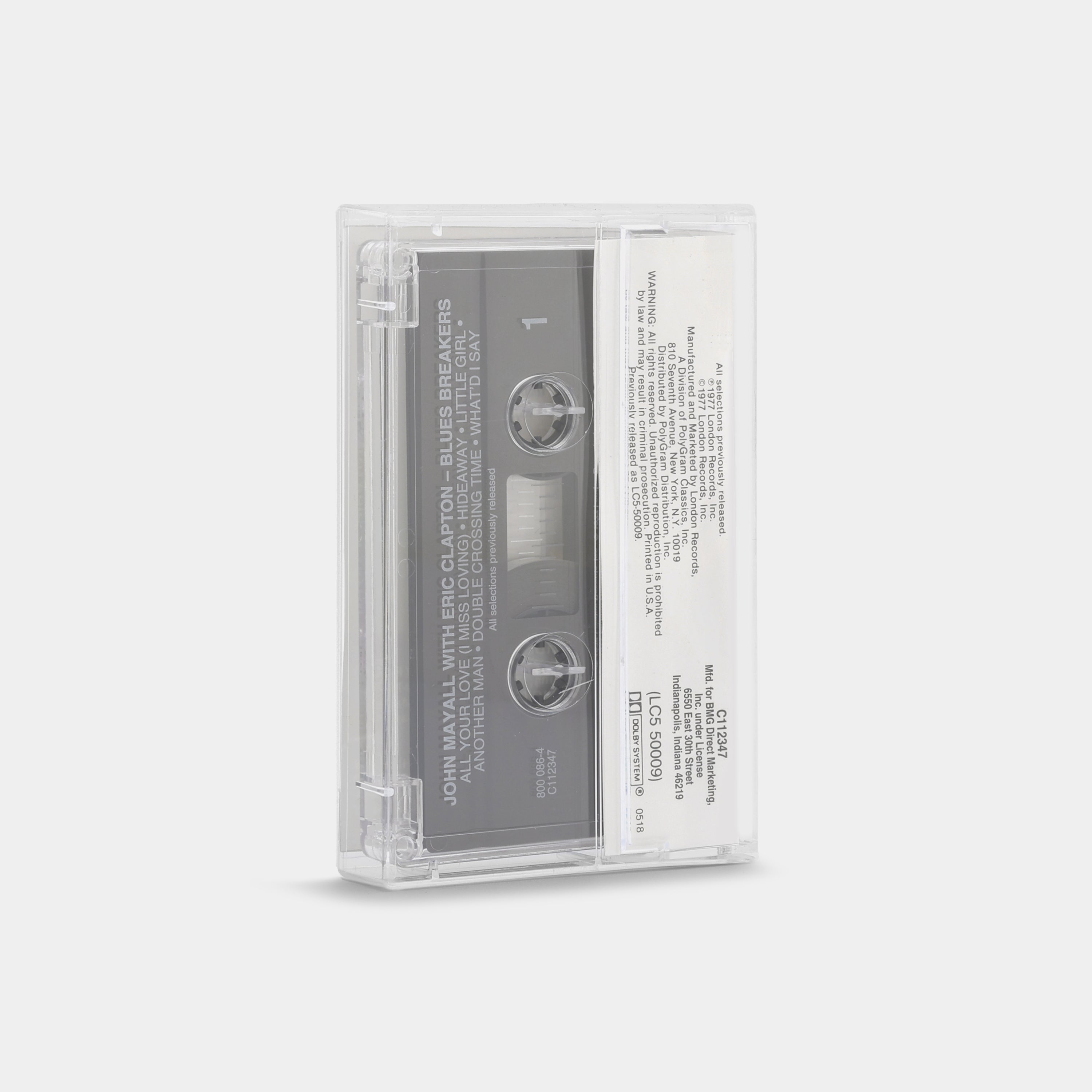 John Mayall With Eric Clapton - Blues Breakers Cassette Tape