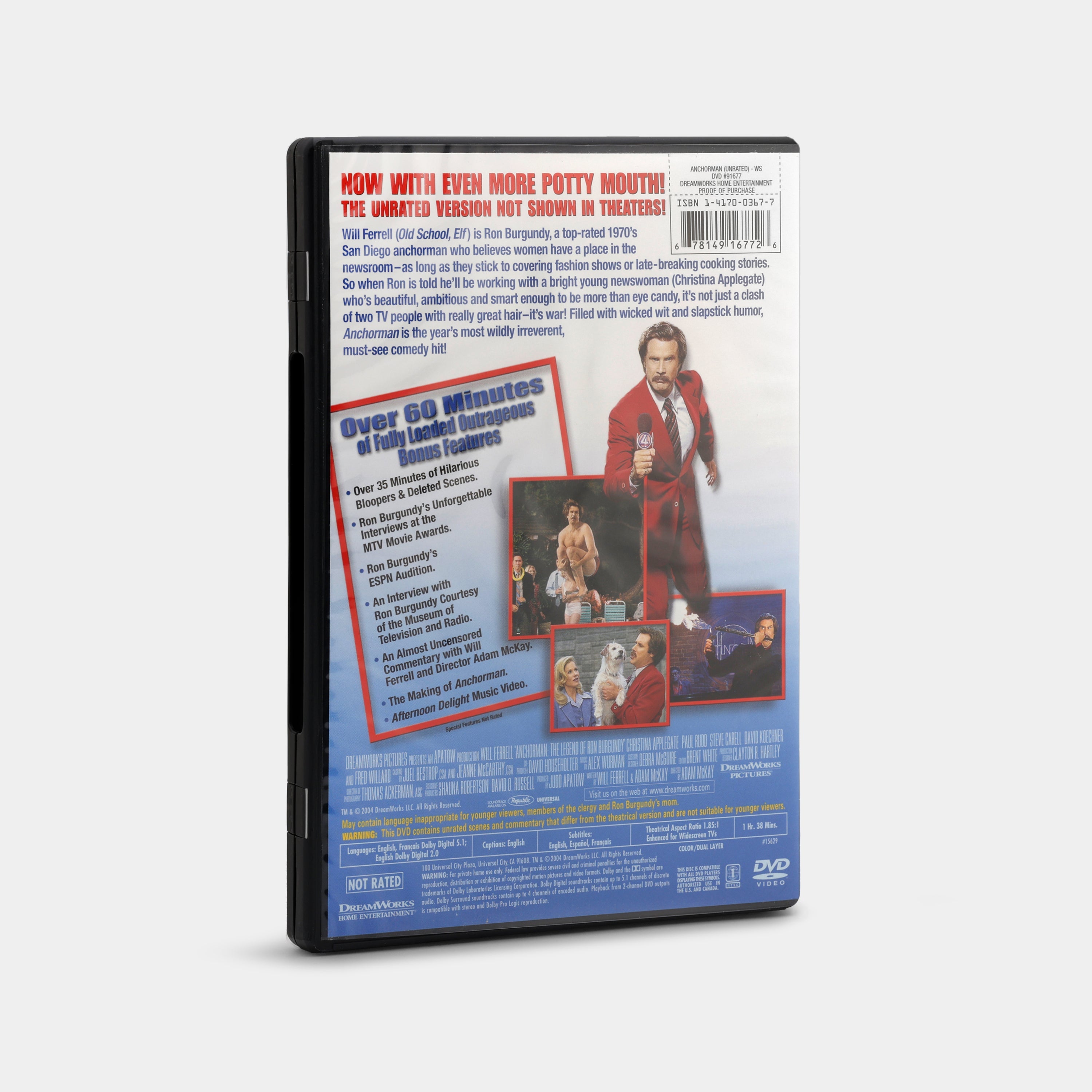 Anchorman: The Legend of Ron Burgundy - Unrated, Uncut and Uncalled For DVD