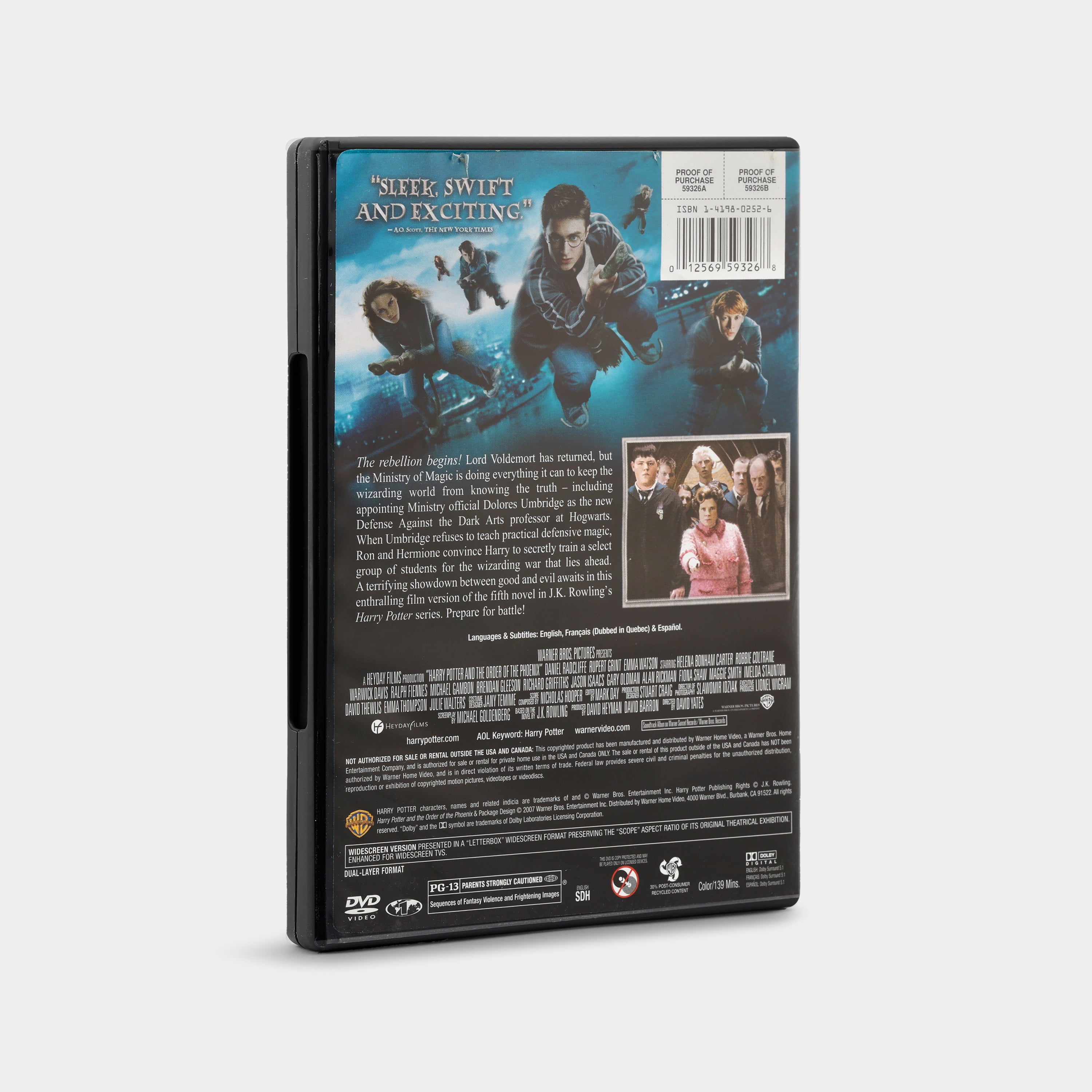 Harry Potter and the Order of the Phoenix (Widescreen Edition) DVD