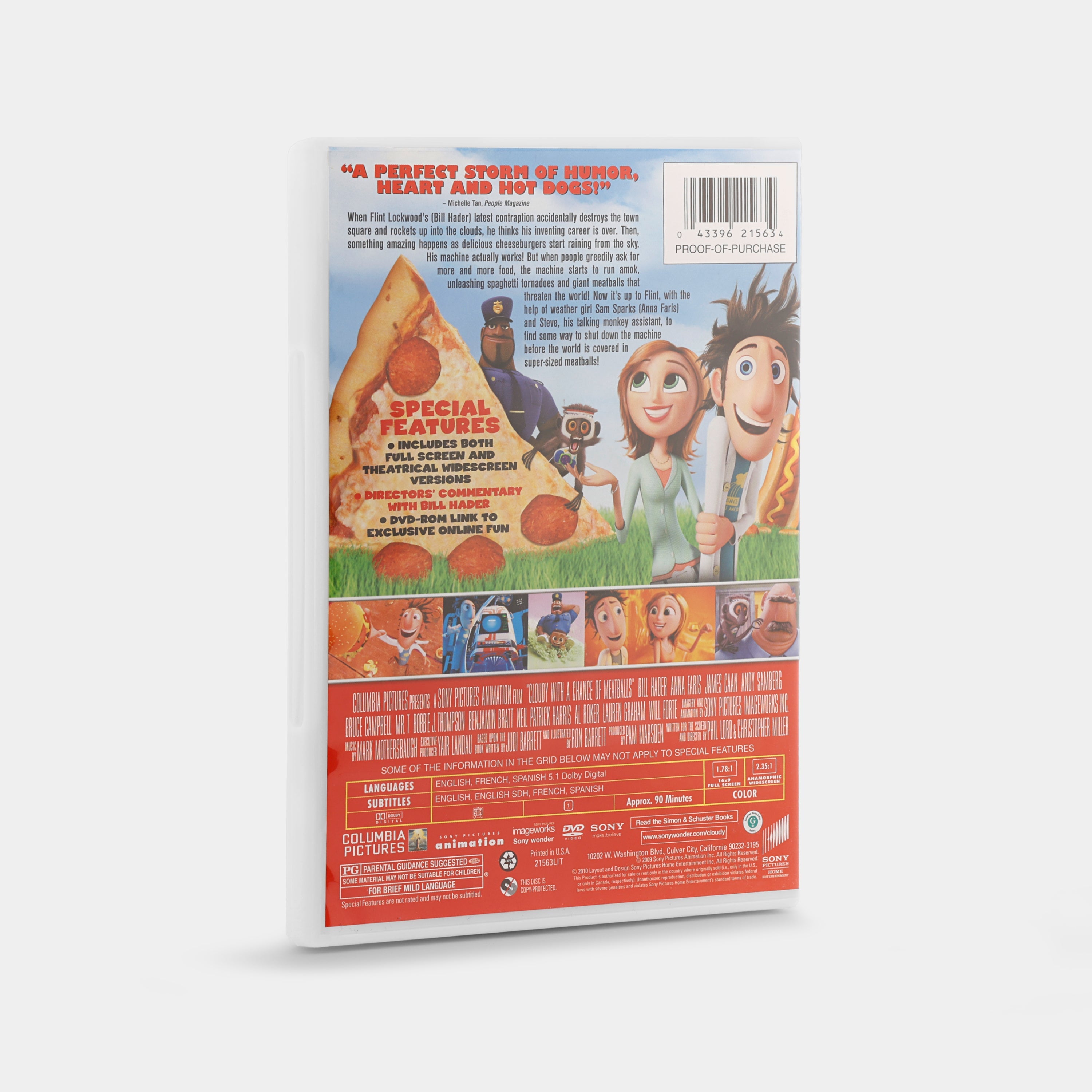 Cloudy with a Chance of Meatballs DVD