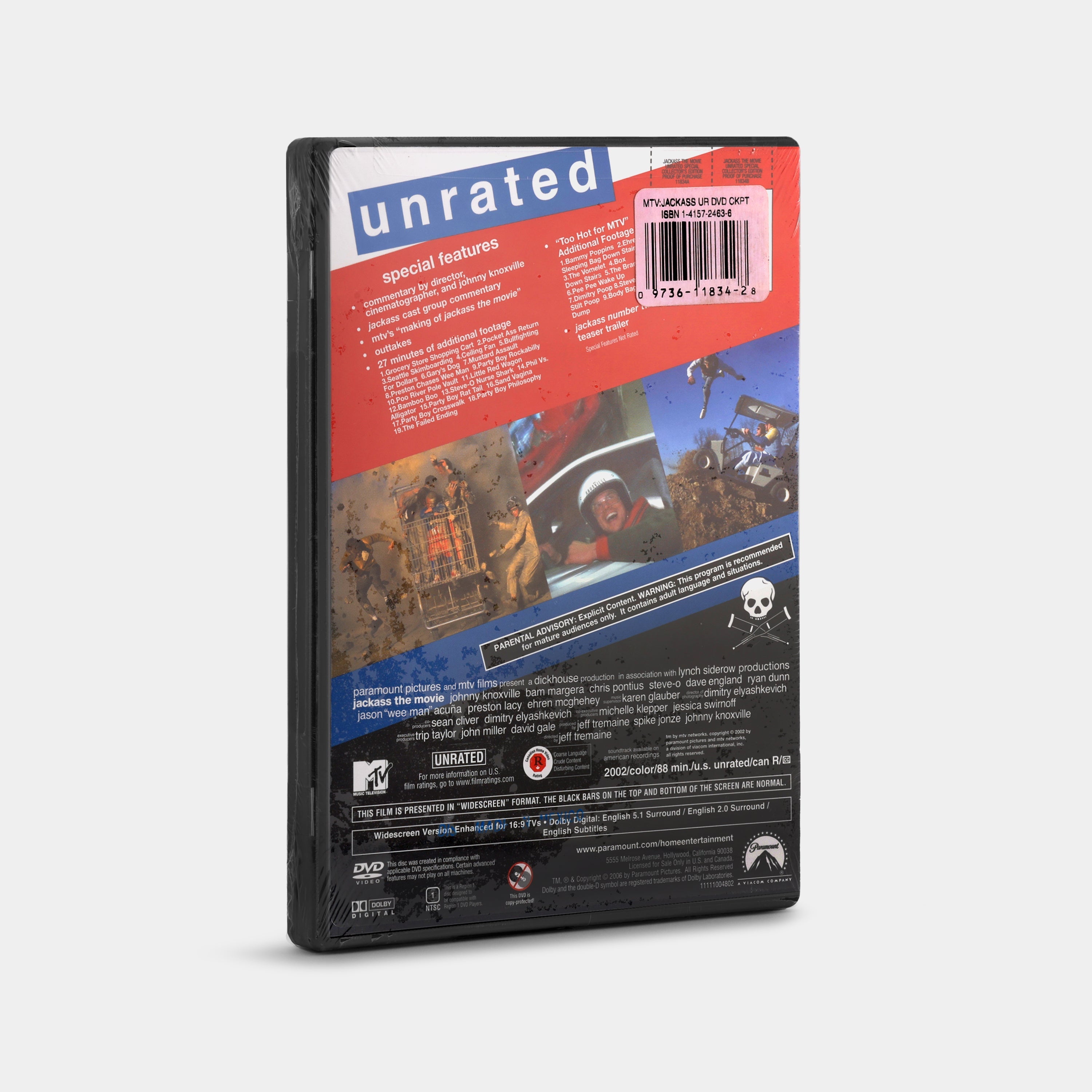 Jackass: The Movie (Special Edition Unrated, Sealed) DVD