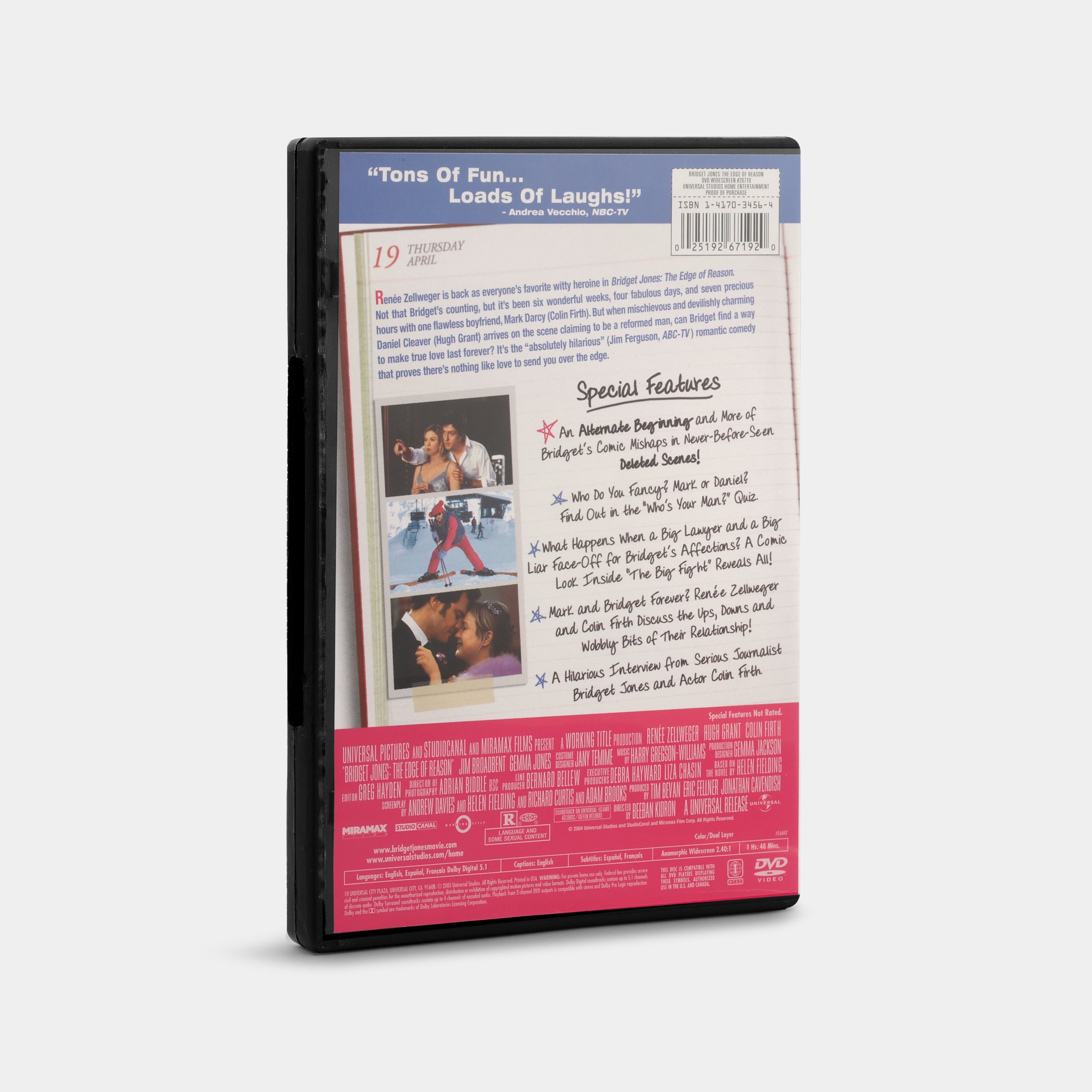 Bridget Jones: The Edge of Reason (Widescreen) DVD
