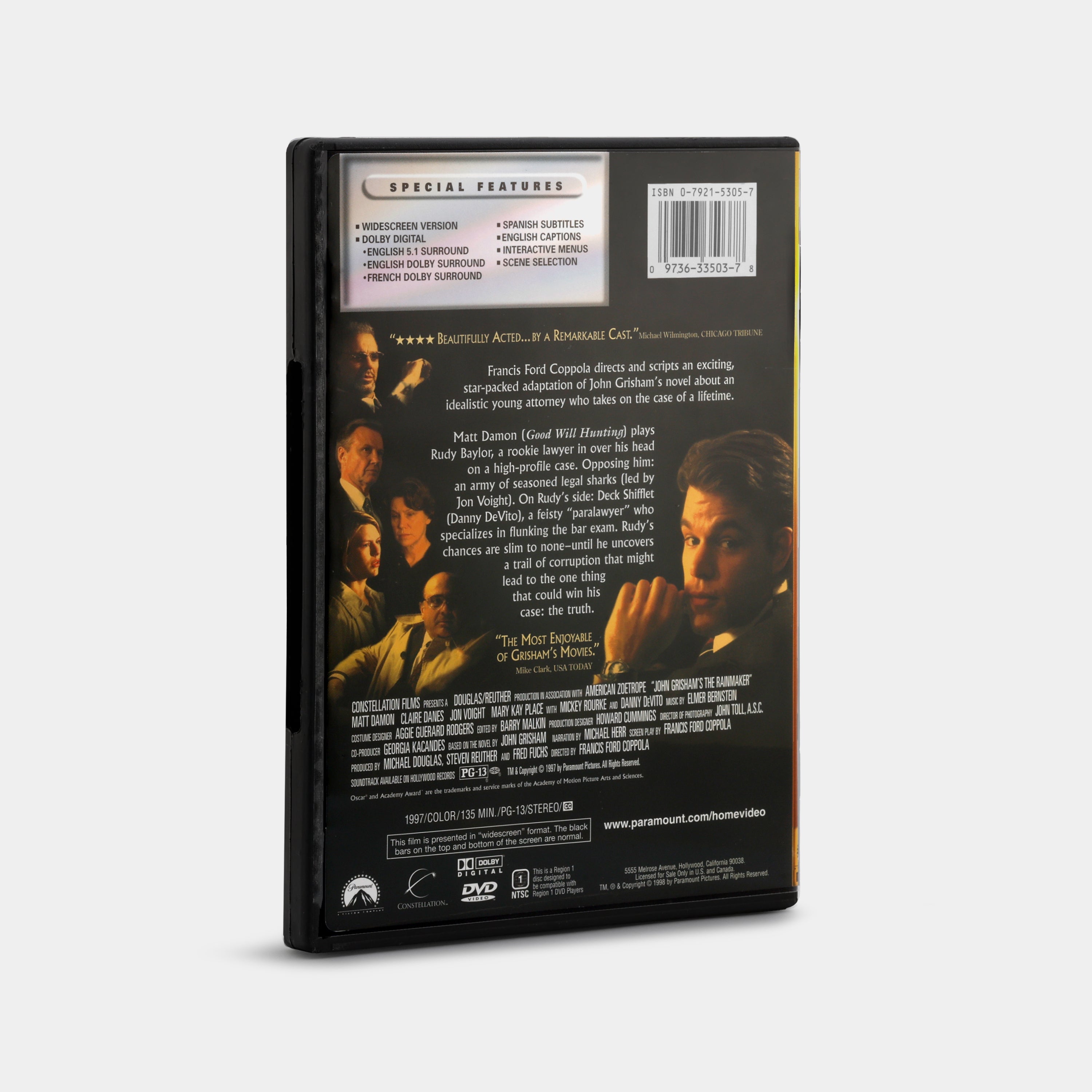 The Rainmaker (Widescreen) DVD