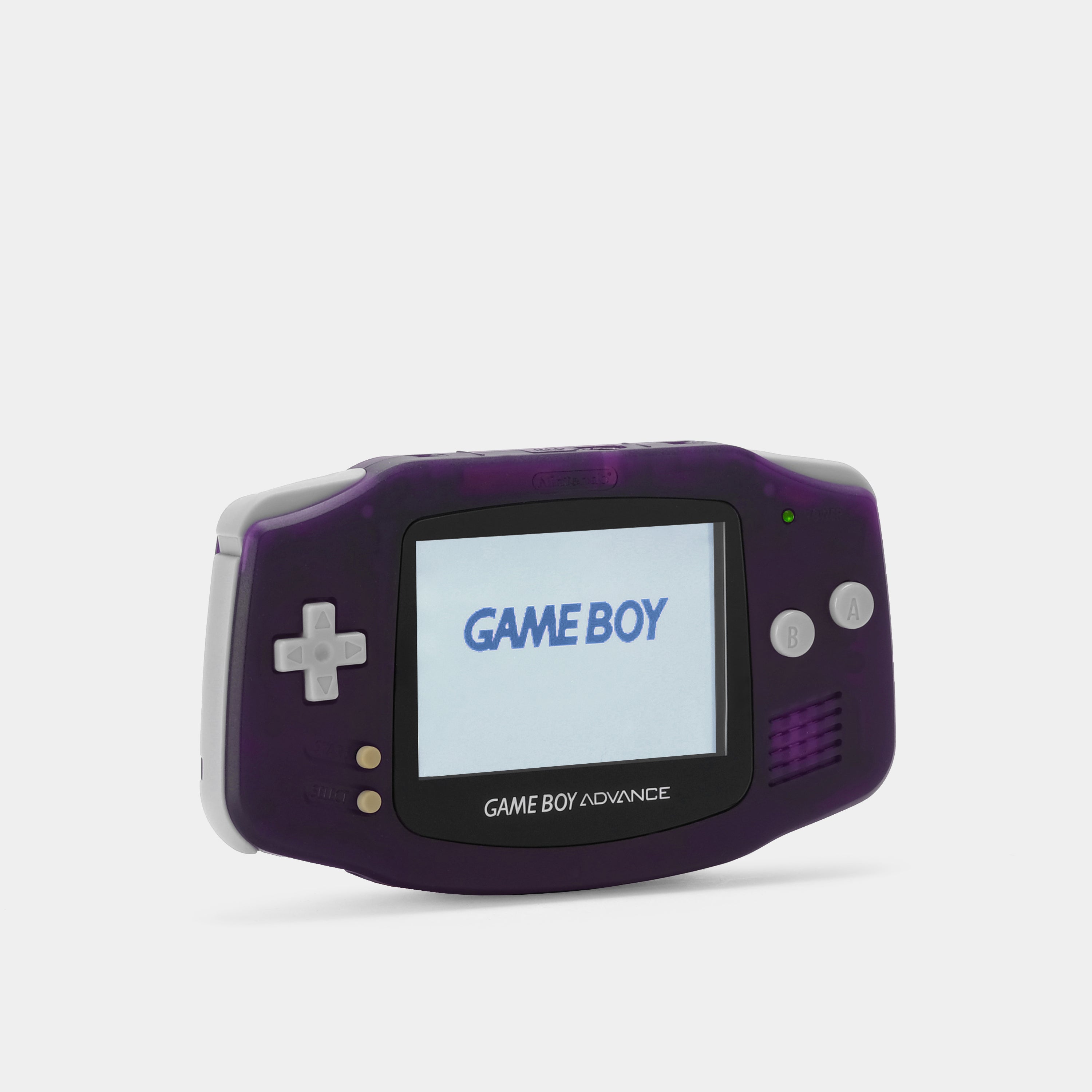Nintendo Game Boy Advance Transparent Purple Game Console With Backlit Screen