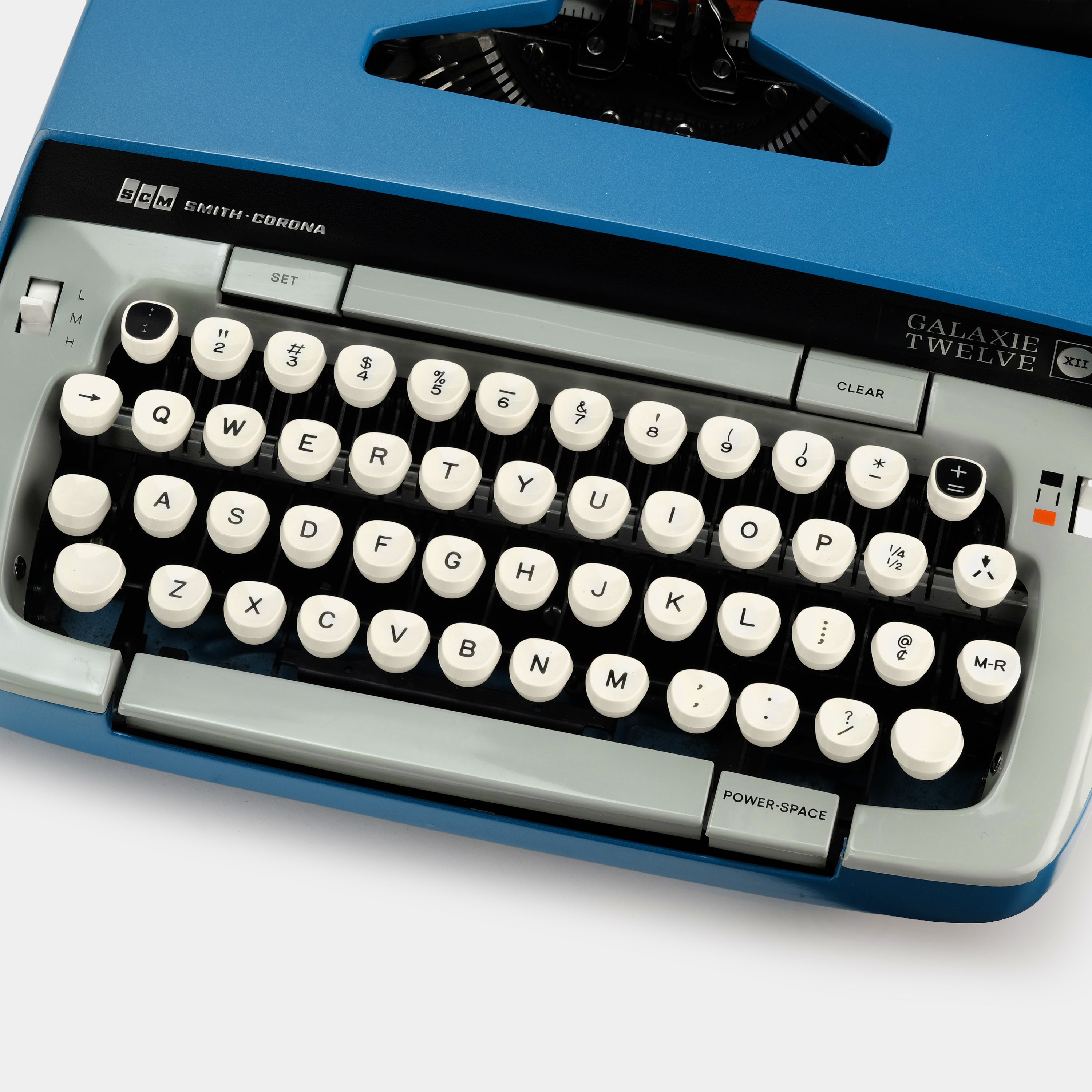 Smith-Corona Galaxie Twelve XII Blue Manual Typewriter