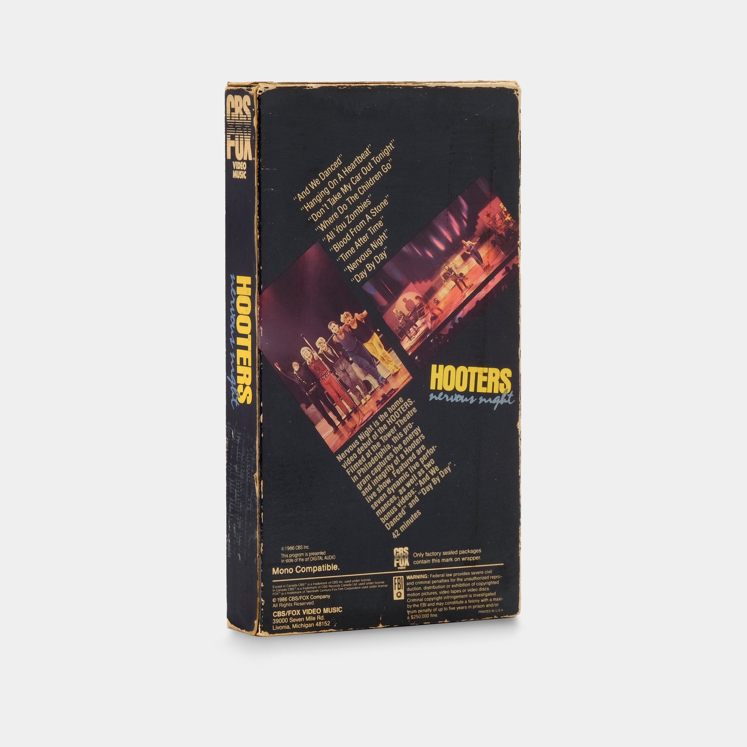 The Hooters: Nervous Night VHS Tape