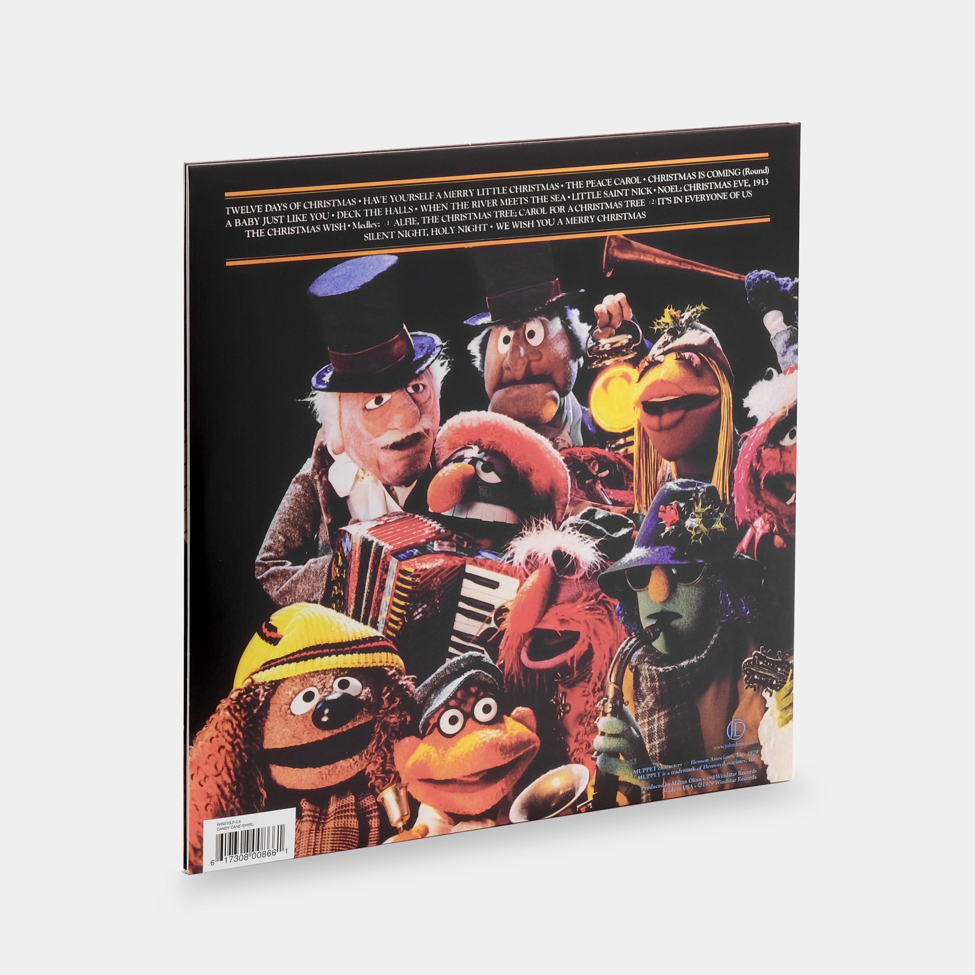 John Denver & The Muppets - A Christmas Together LP Candy Cane Swirl Vinyl Record