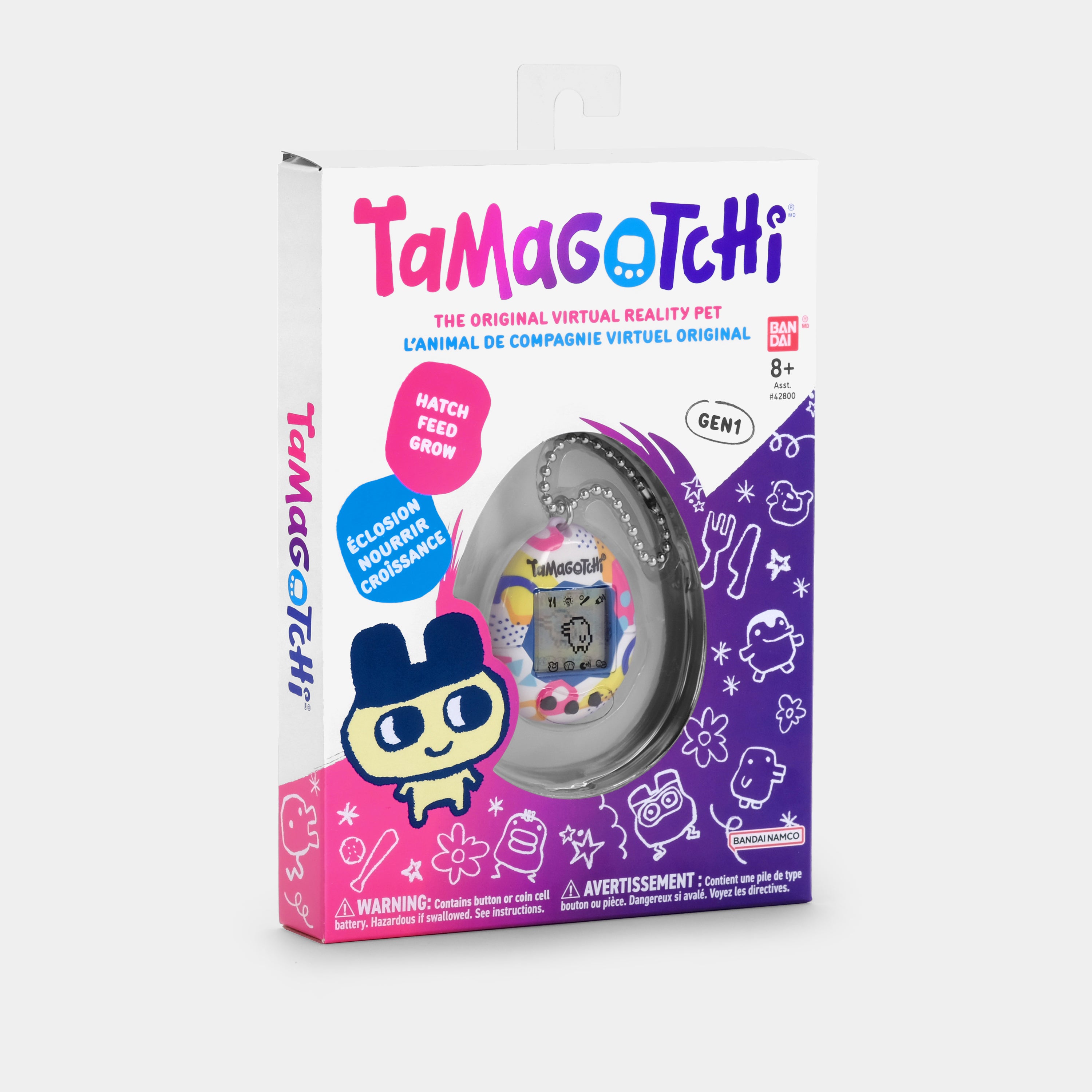 Original Tamagotchi (Gen. 1) Memphis Style Virtual Pet
