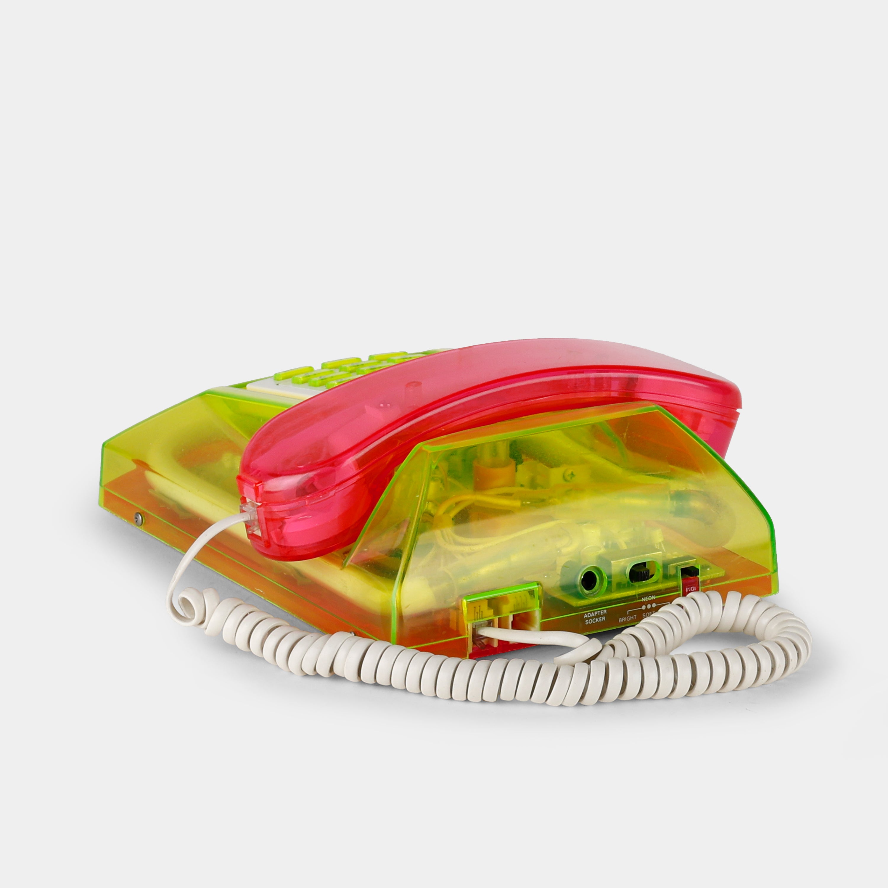 Cicena Roxanne Transparent Neon Green and Pink Telephone (Non-Functional)