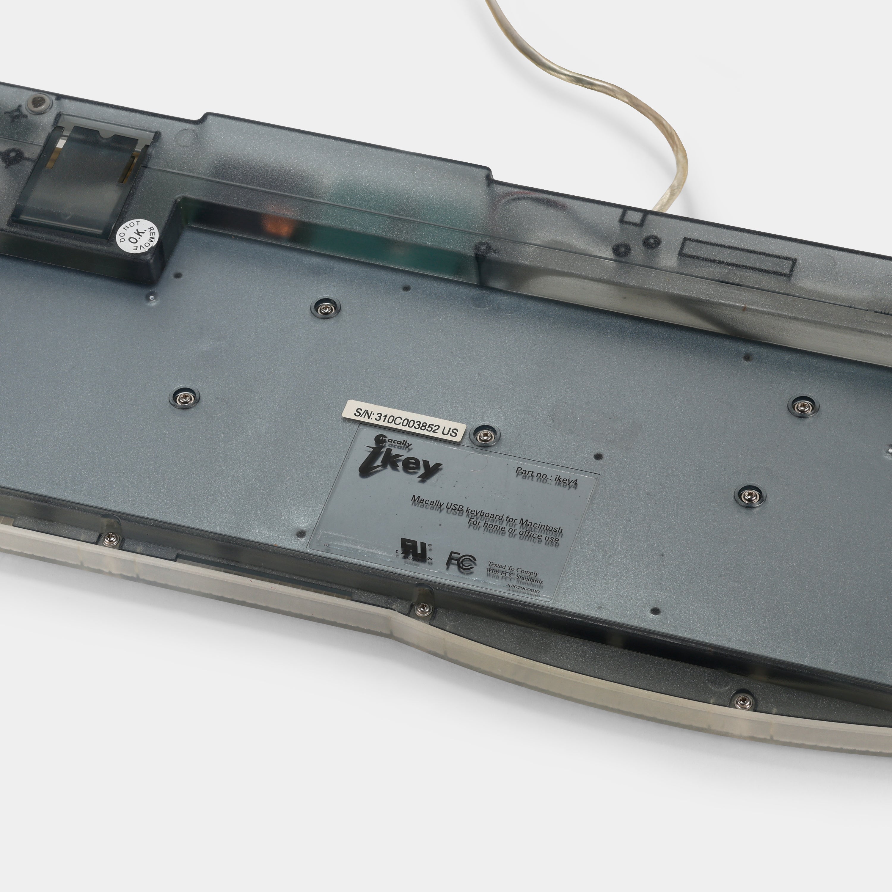 Macally iKey 4 Transparent Keyboard