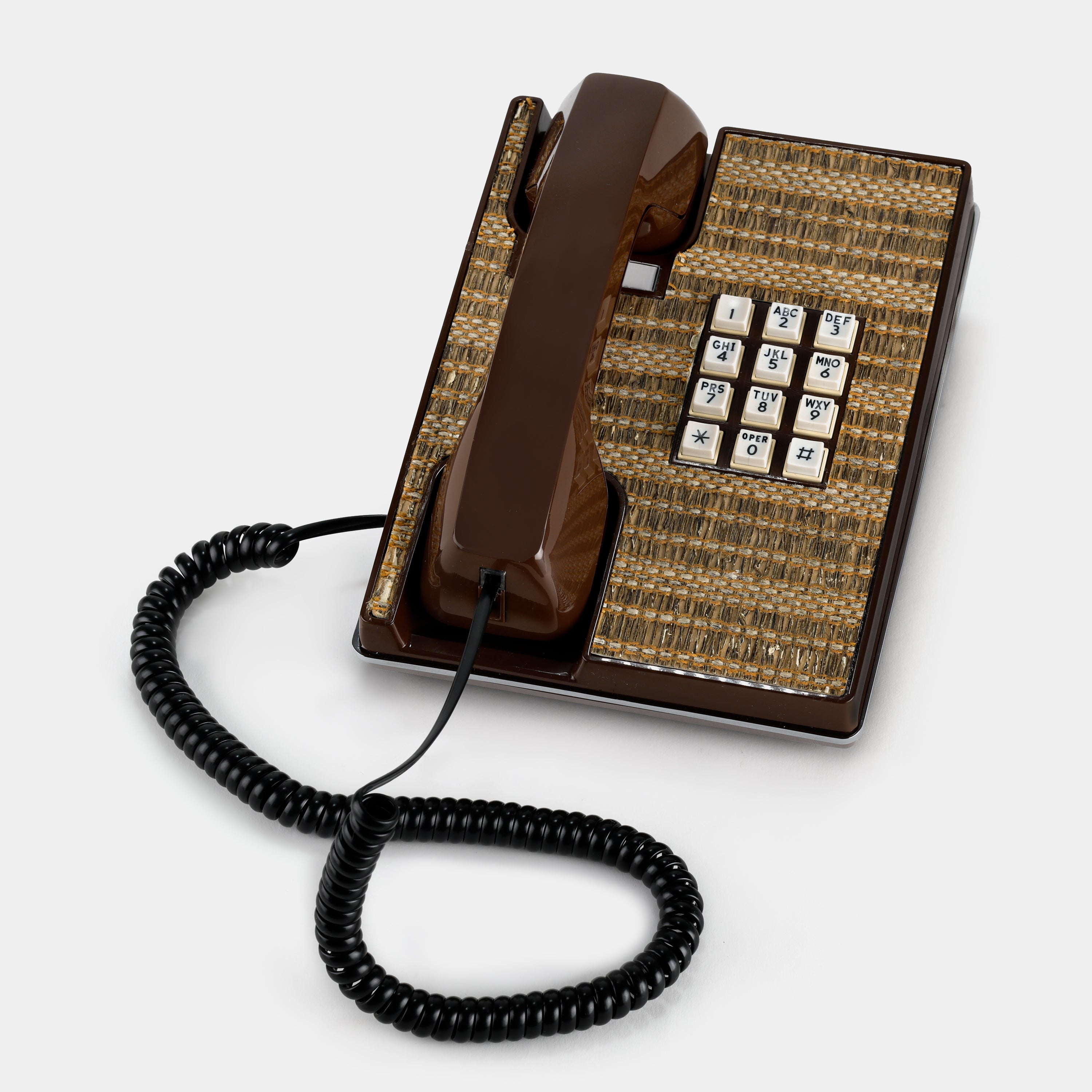 Western Electric Brown Rattan Telephone