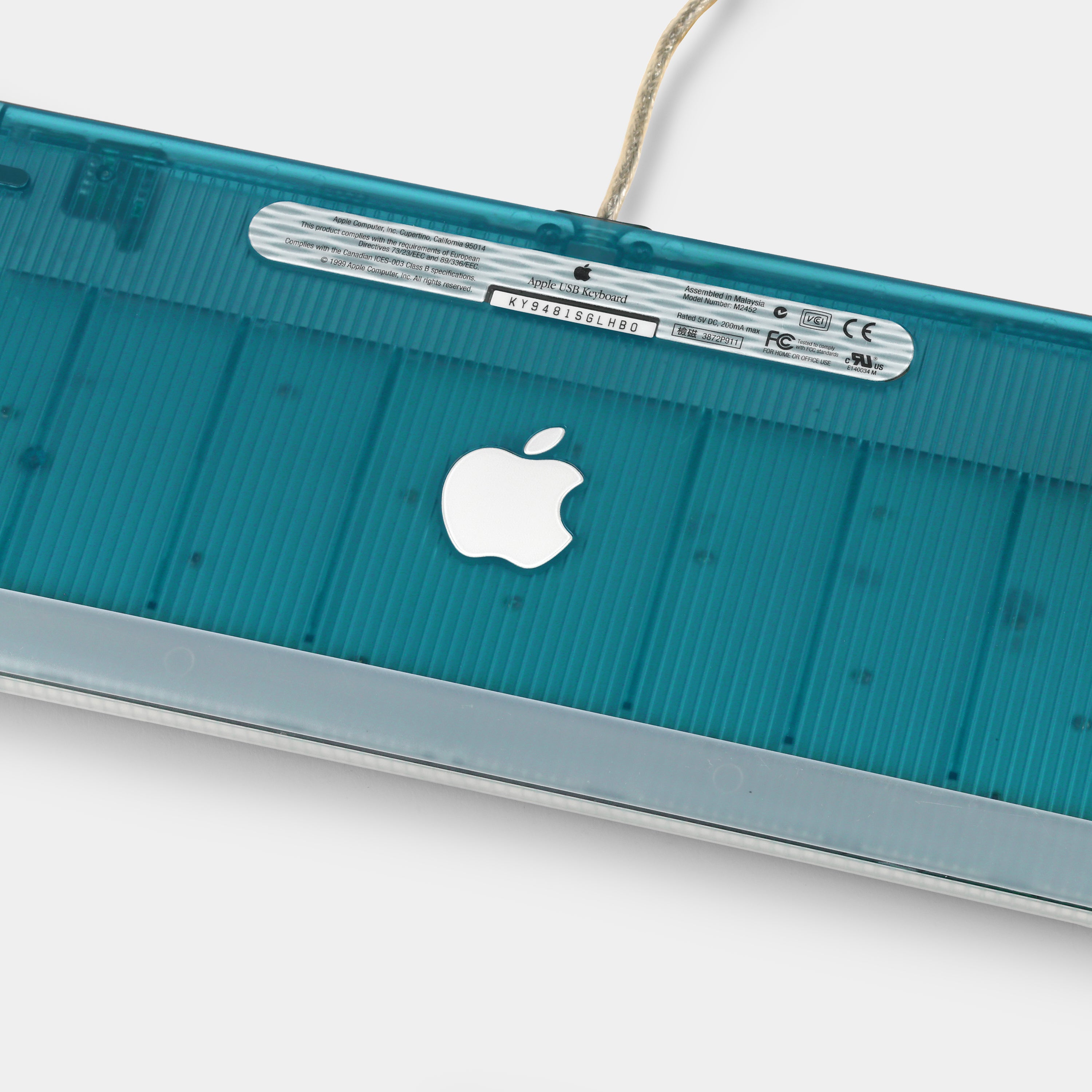 Vintage Apple G3 Bondi Blue USB Keyboard