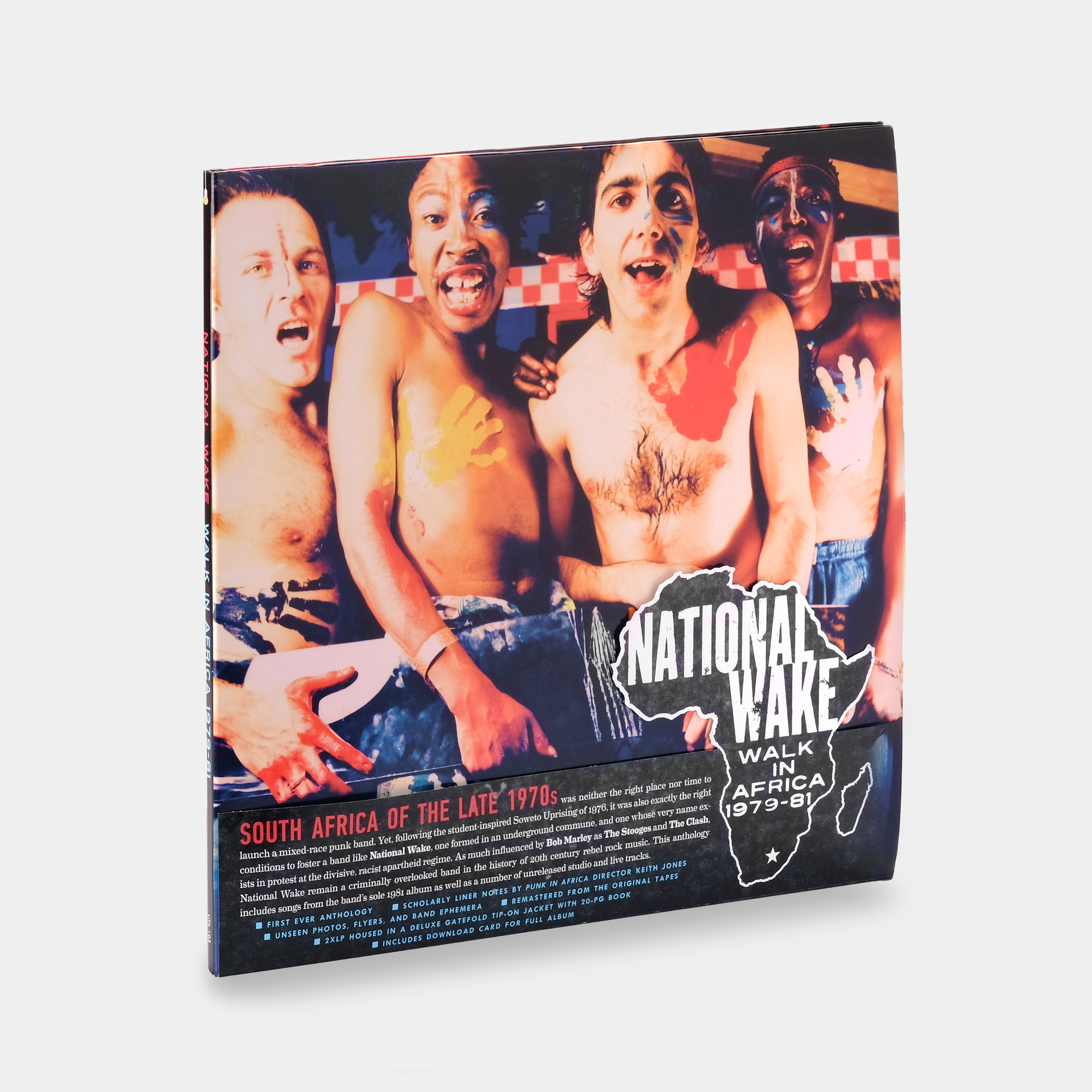 National Wake - Walk In Africa 1979-81 Limited Edition 2xLP Clear with Red, Yellow, Blue Splatter Vinyl Record