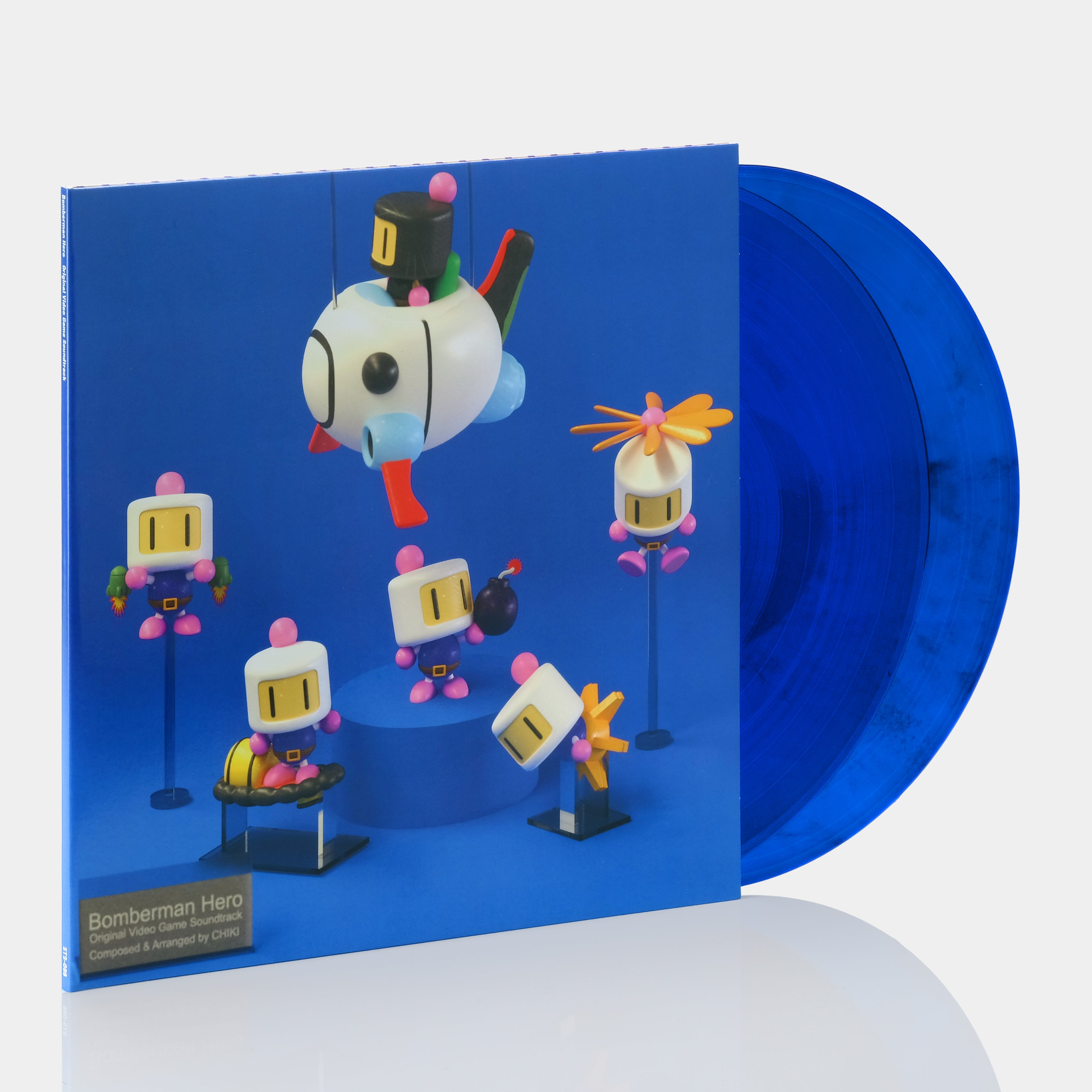 Jun Chikuma - Bomberman Hero (Original Video Game Soundtrack) 2xLP Transparent Blue Vinyl Record