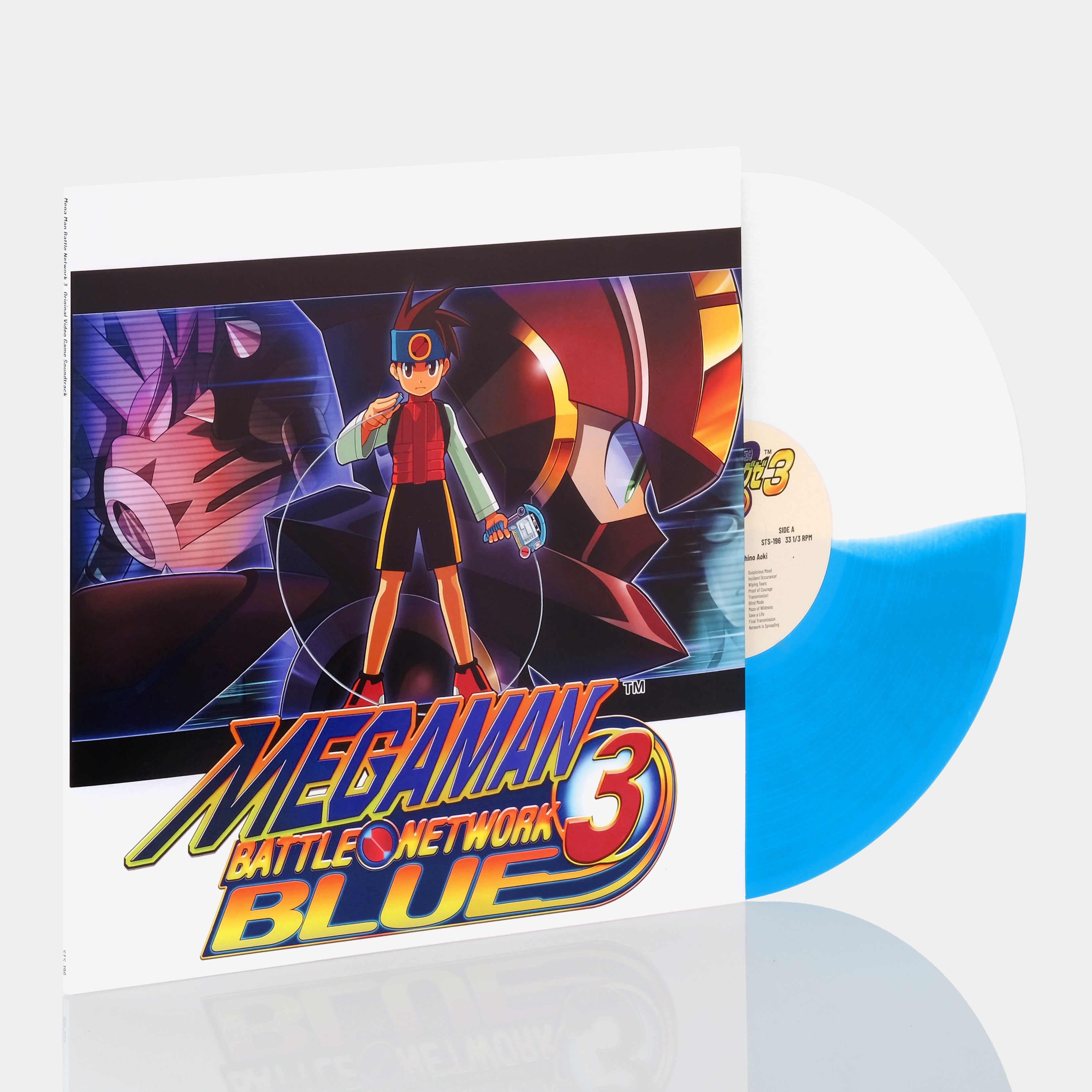 Yoshino Aoki - Mega Man Battle Network 3 (Original Video Game Soundtrack) LP Blue & White Split Vinyl Record