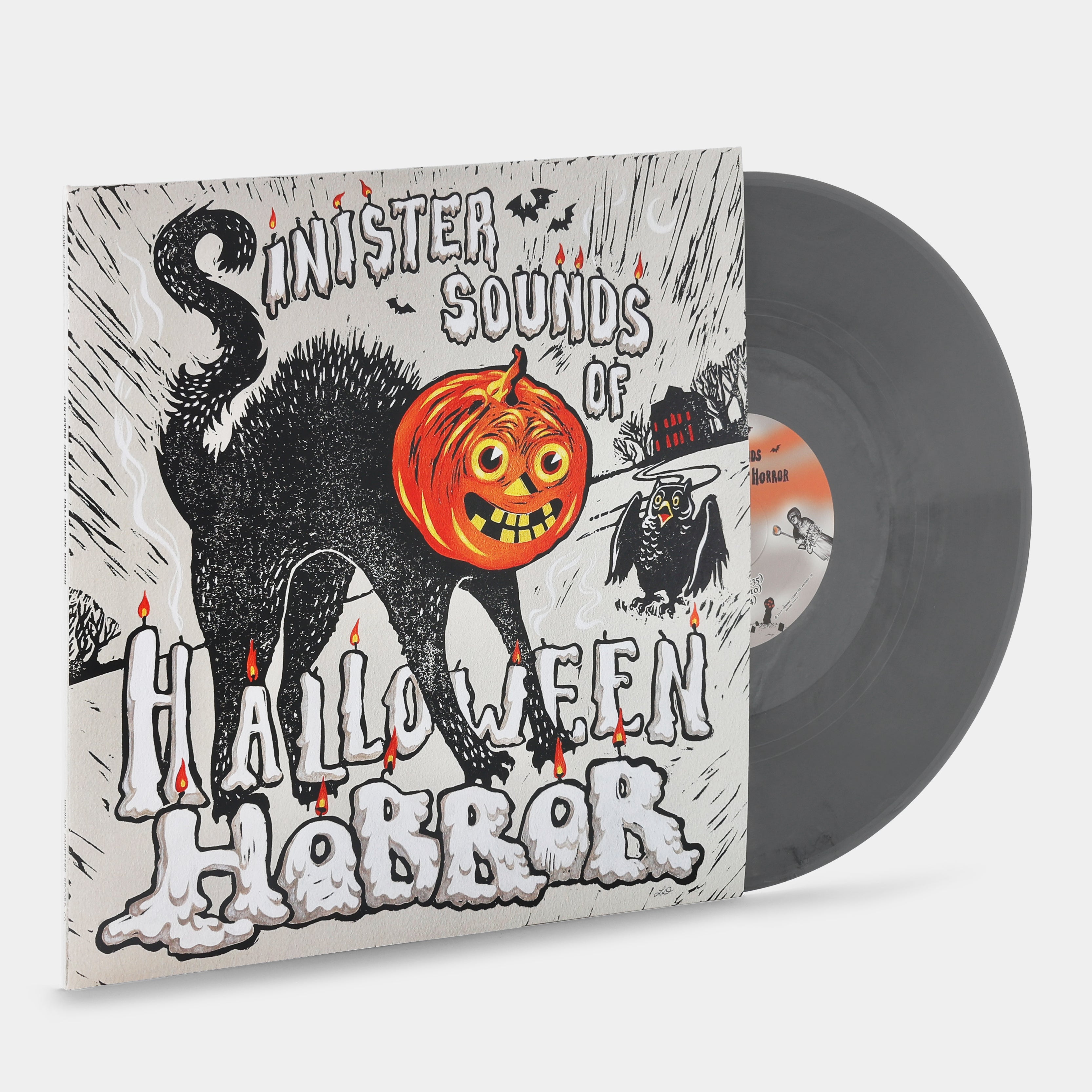 Sinister Sounds of Halloween Horror LP Tombstone Gray Vinyl Record