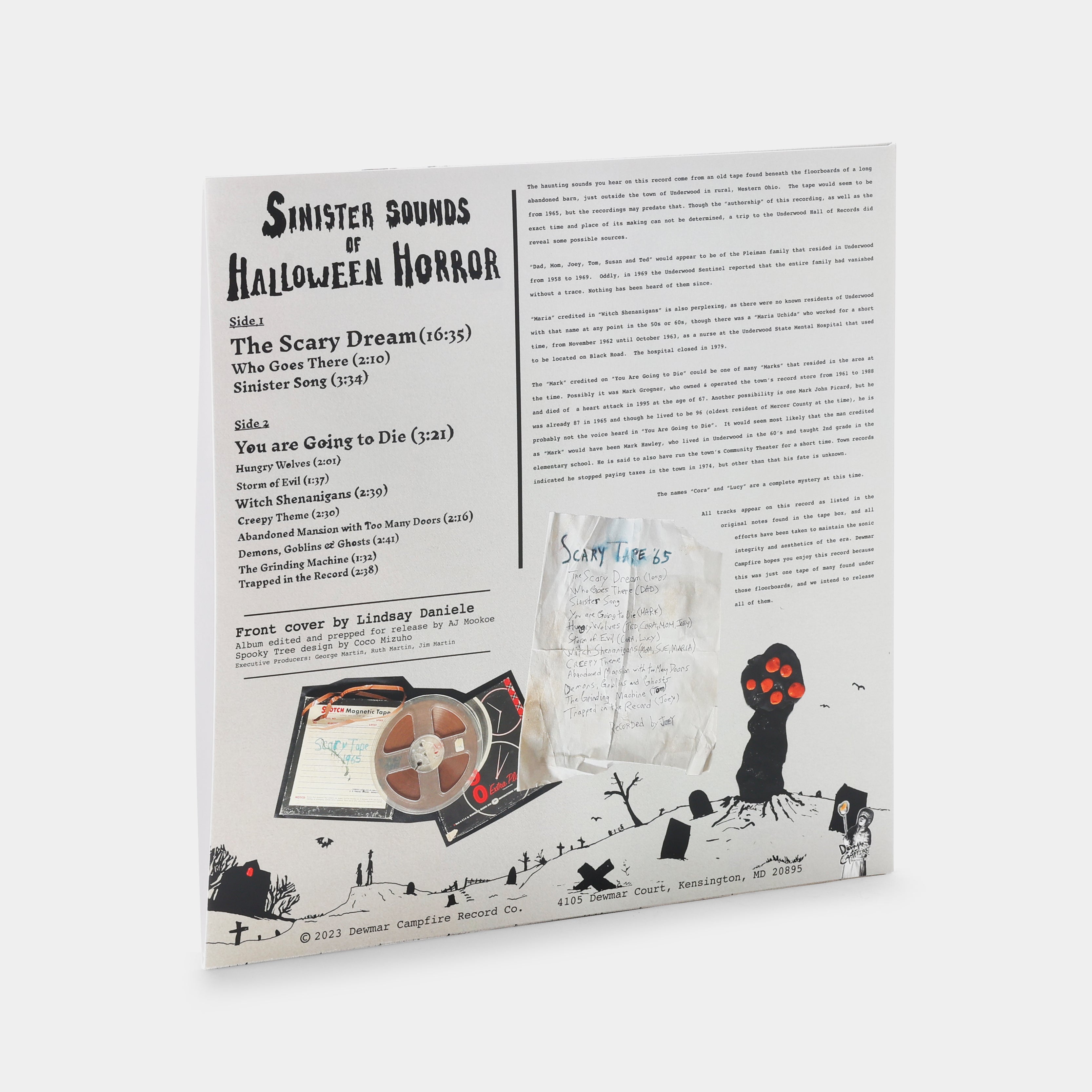 Sinister Sounds of Halloween Horror LP Tombstone Gray Vinyl Record