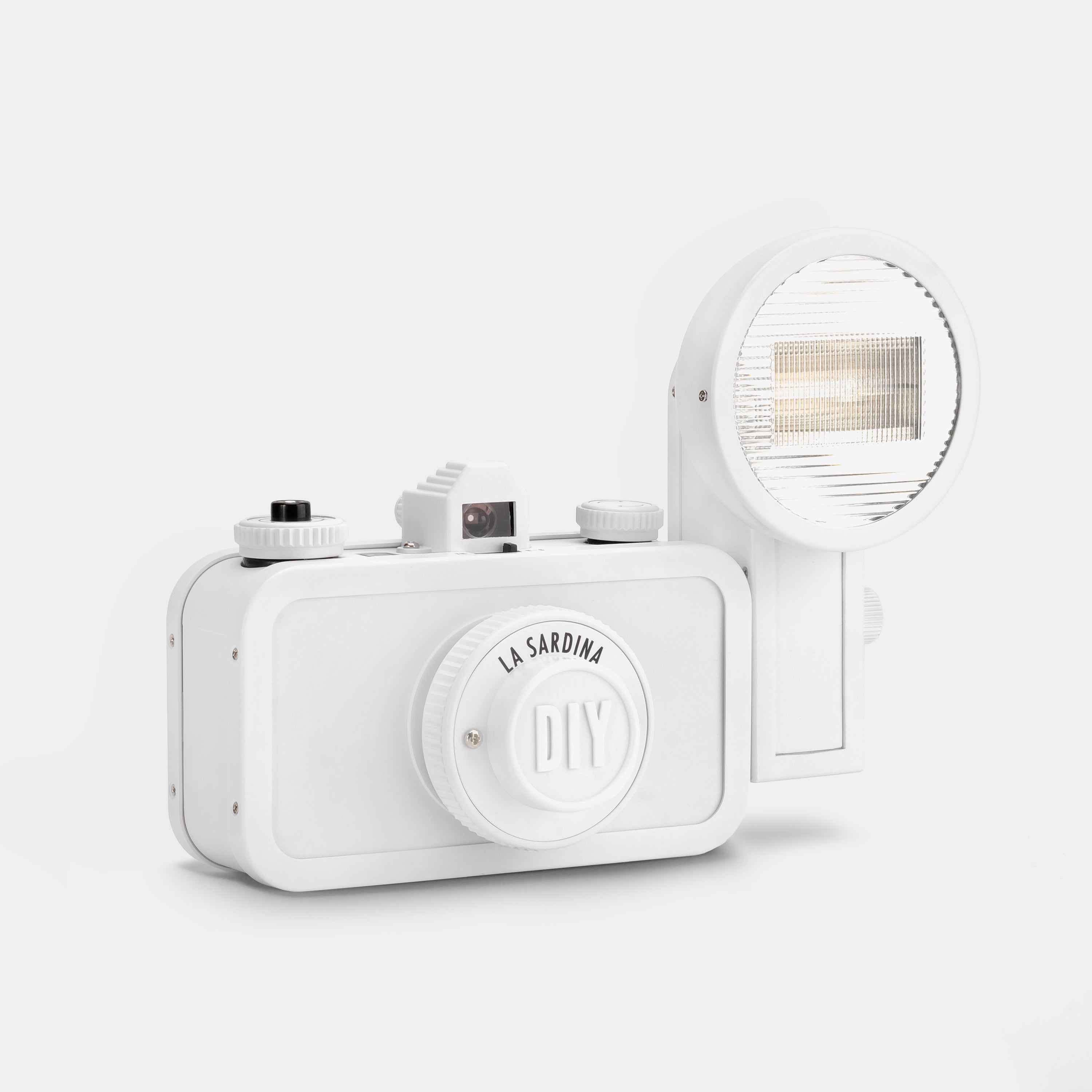 Lomography La Sardina and Flash DIY White Edition 35mm Point and Shoot Film Camera