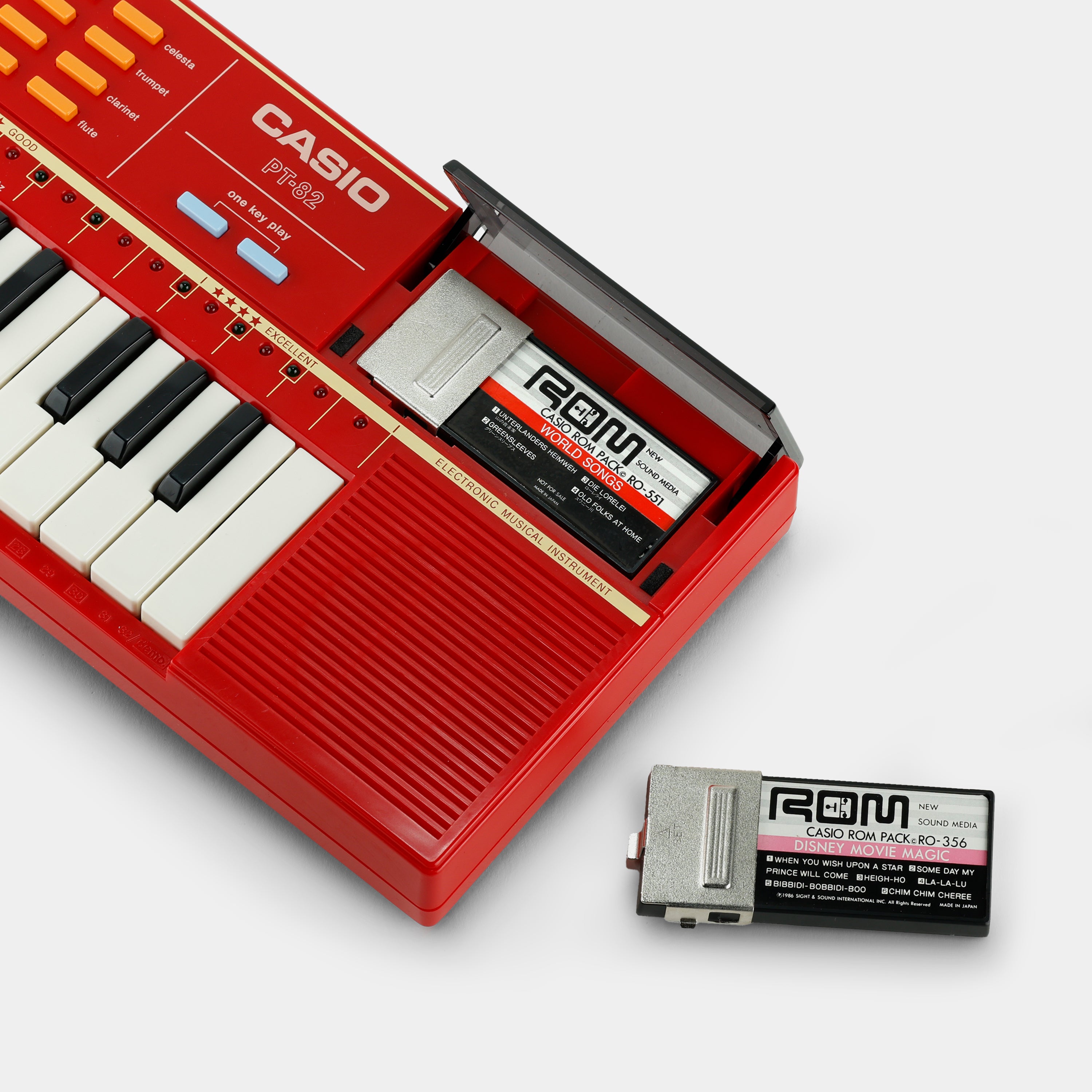Casio PT-82 32-Key Red Mini Synthesizer