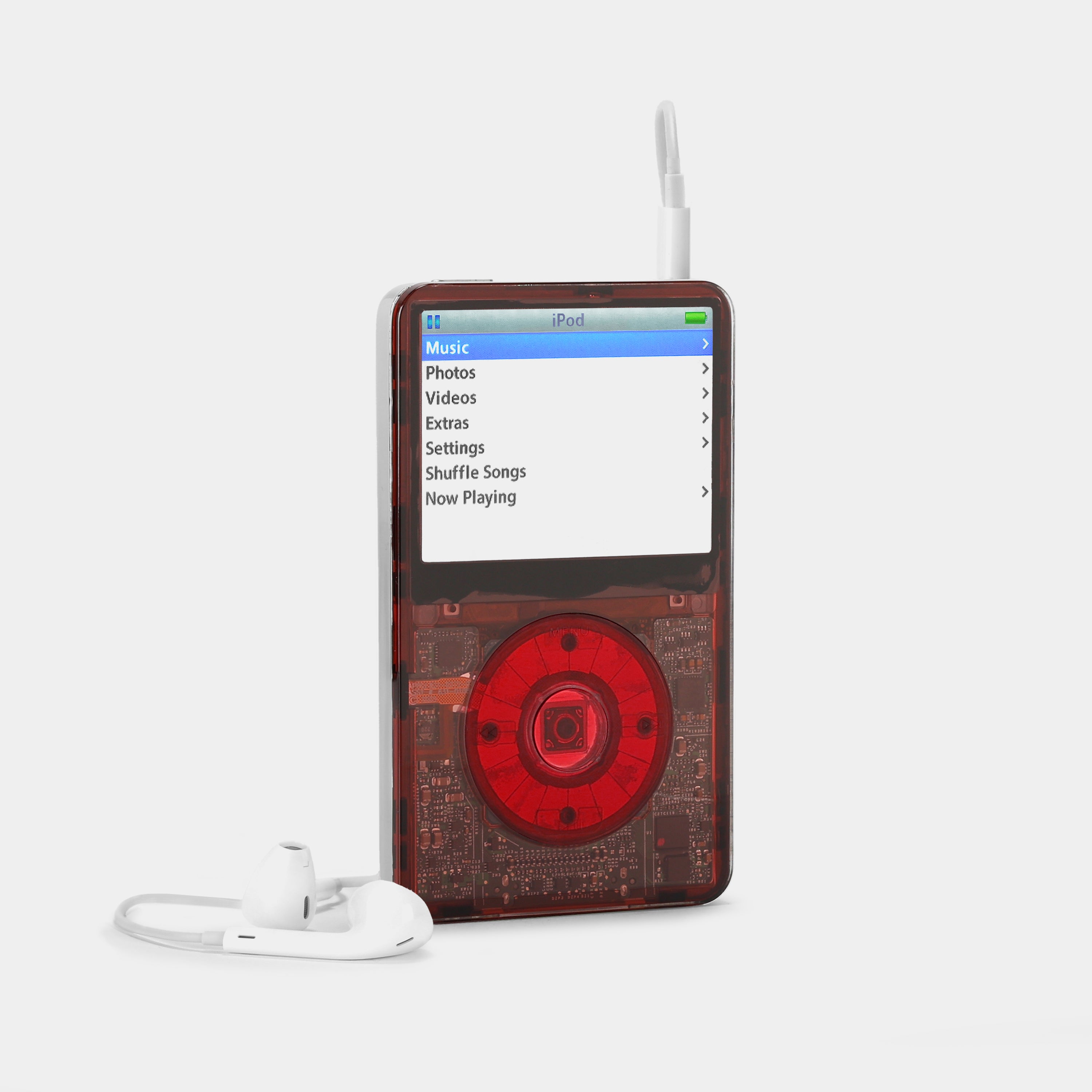 Apple iPod (5th Generation) Clear Red MP3 Player – Retrospekt