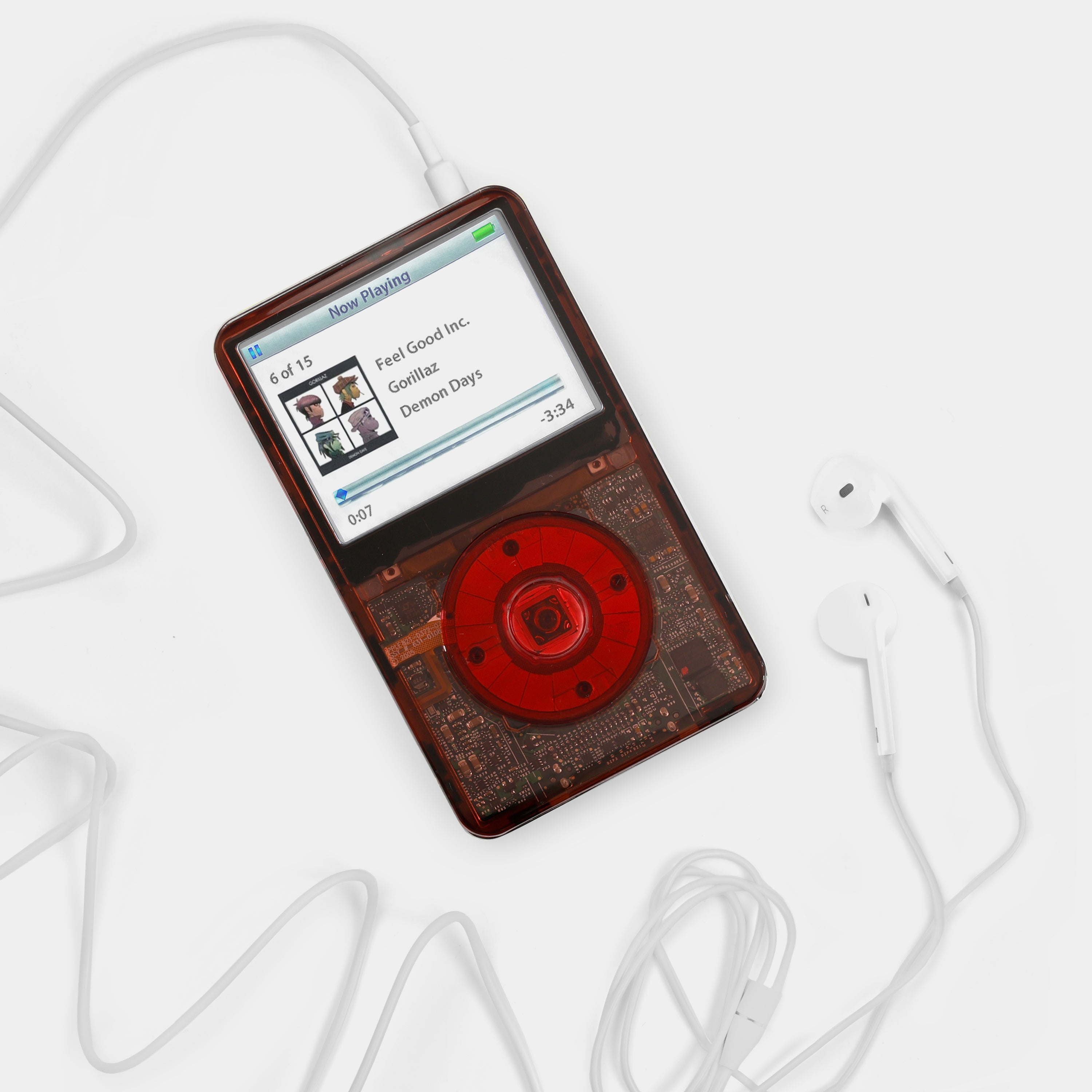 Apple iPod (5th Generation) Clear Red MP3 Player