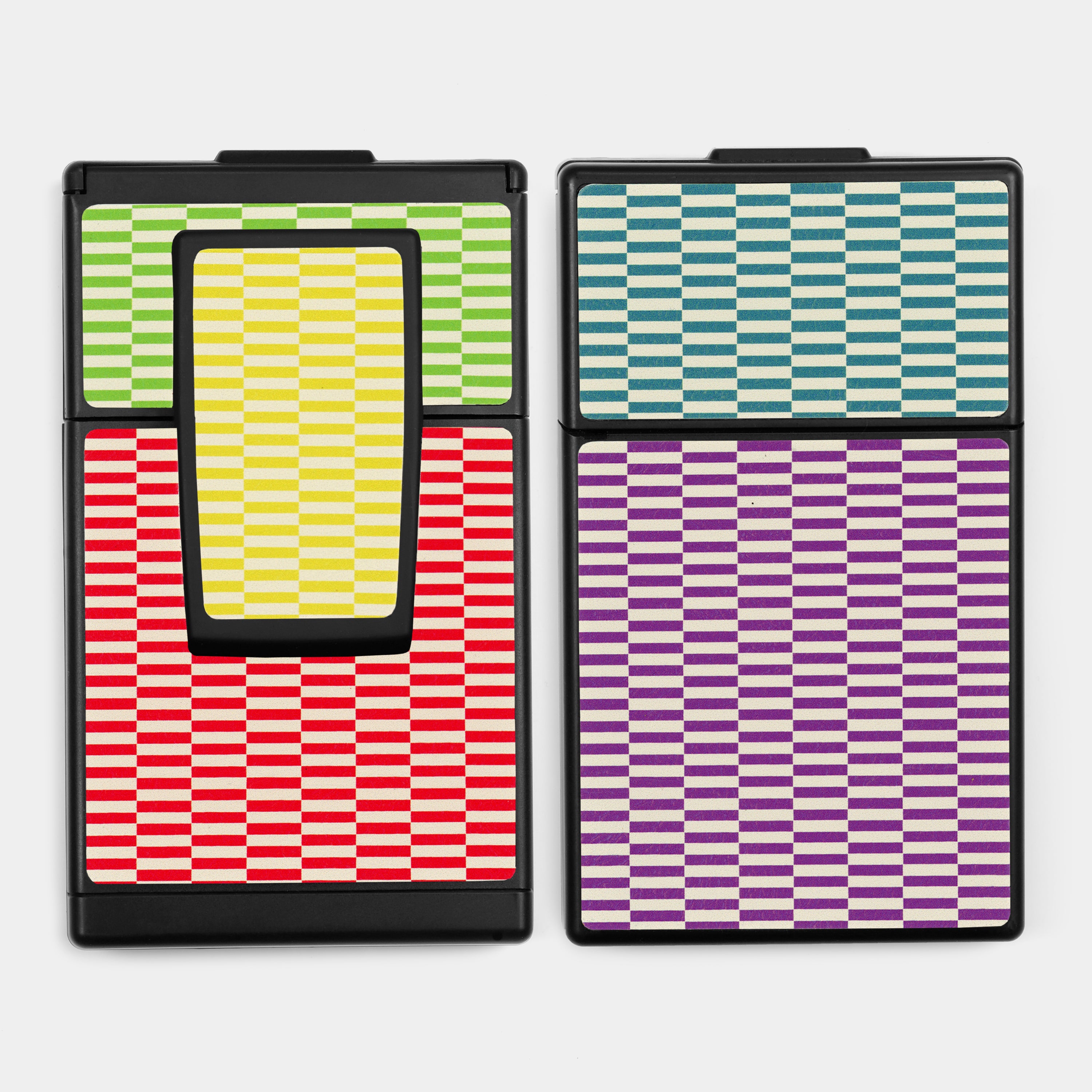 SX-70/SLR-680 Color Blocked Stripe Vegan Leather Camera Skins