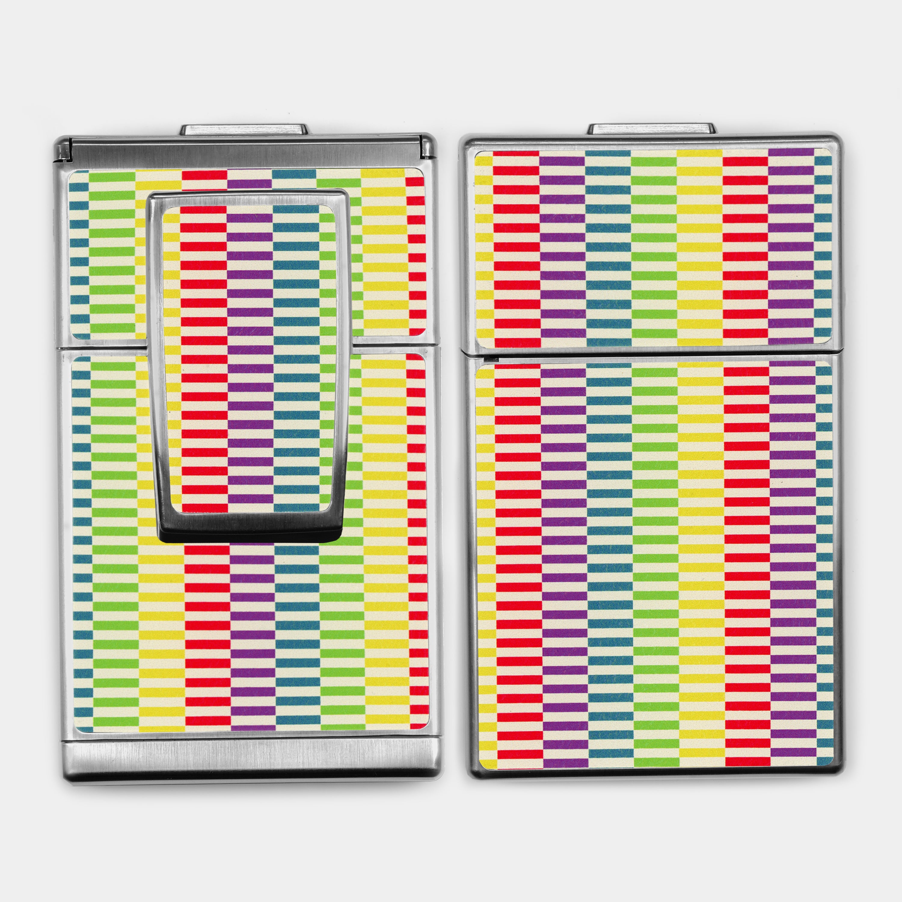 SX-70/SLR-680 Rainbow and White Stripe Vegan Leather Camera Skins