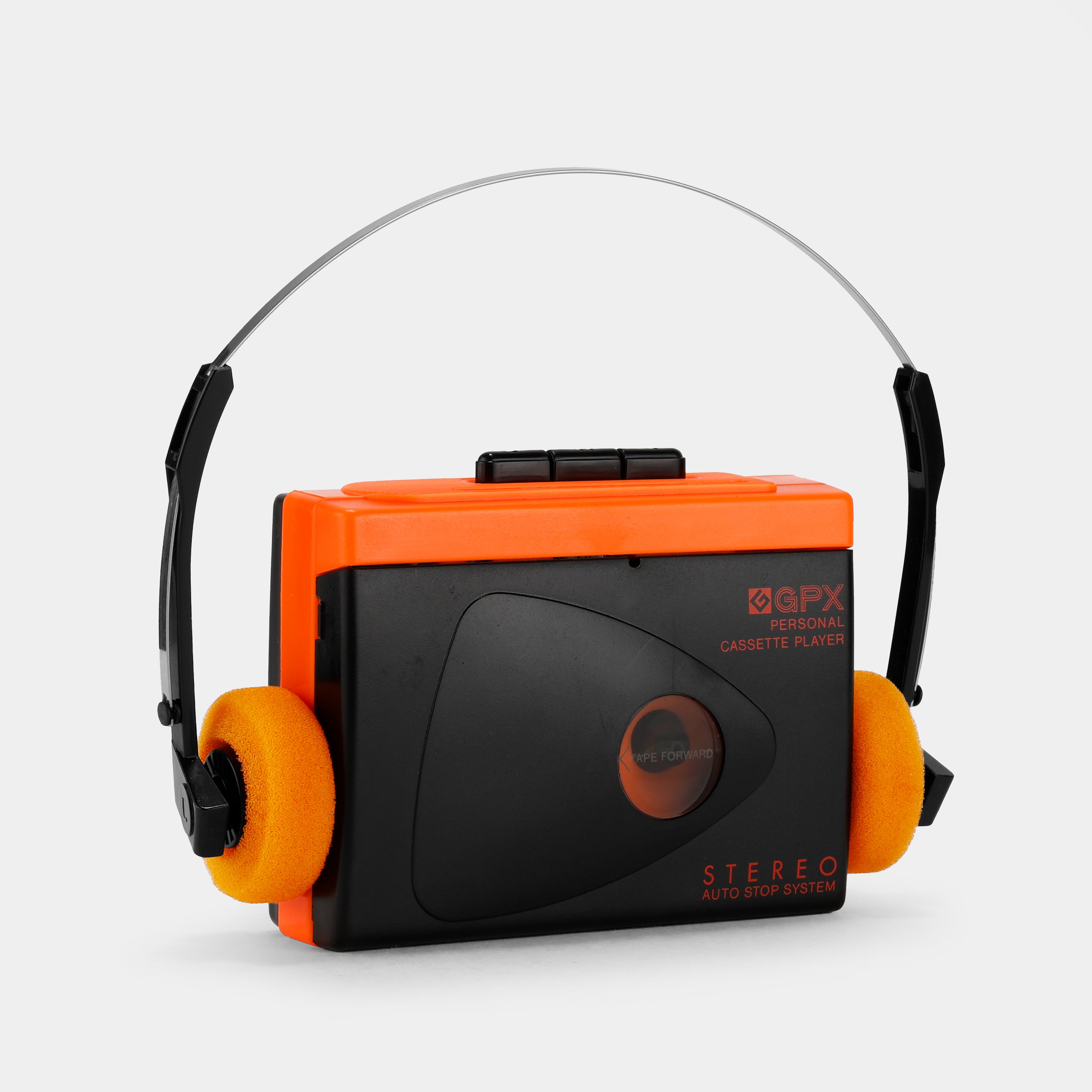 GPX C3019 Orange Stereo Portable Cassette Player