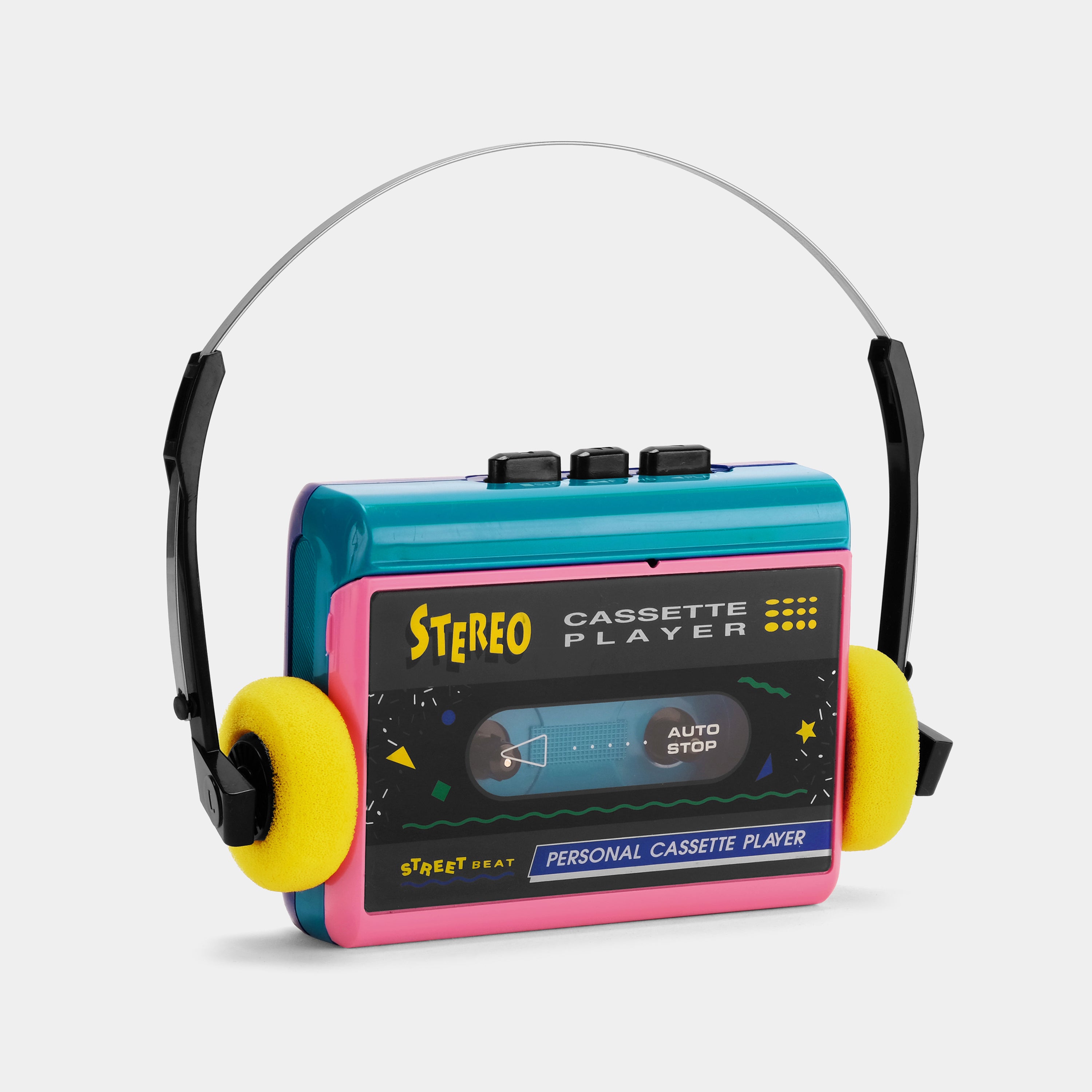Street Beat Pink, Teal and Purple Portable Cassette Player