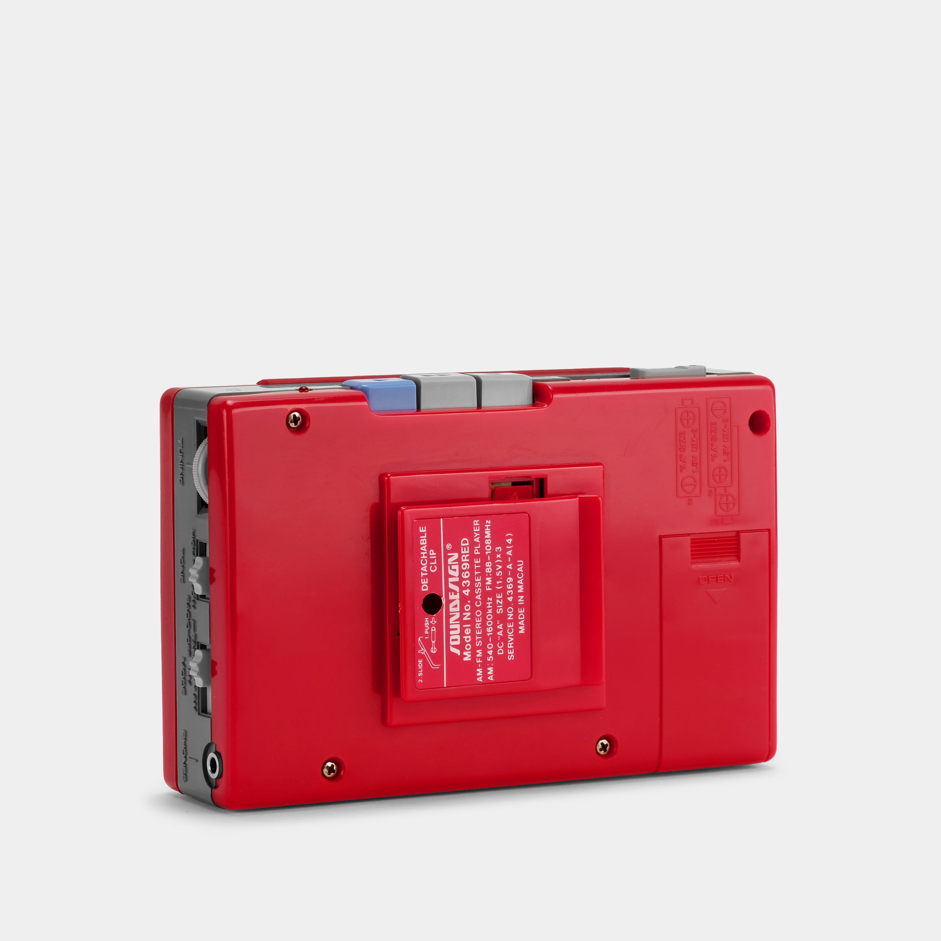 Soundesign Sports 4369RED AM/FM Portable Cassette Player