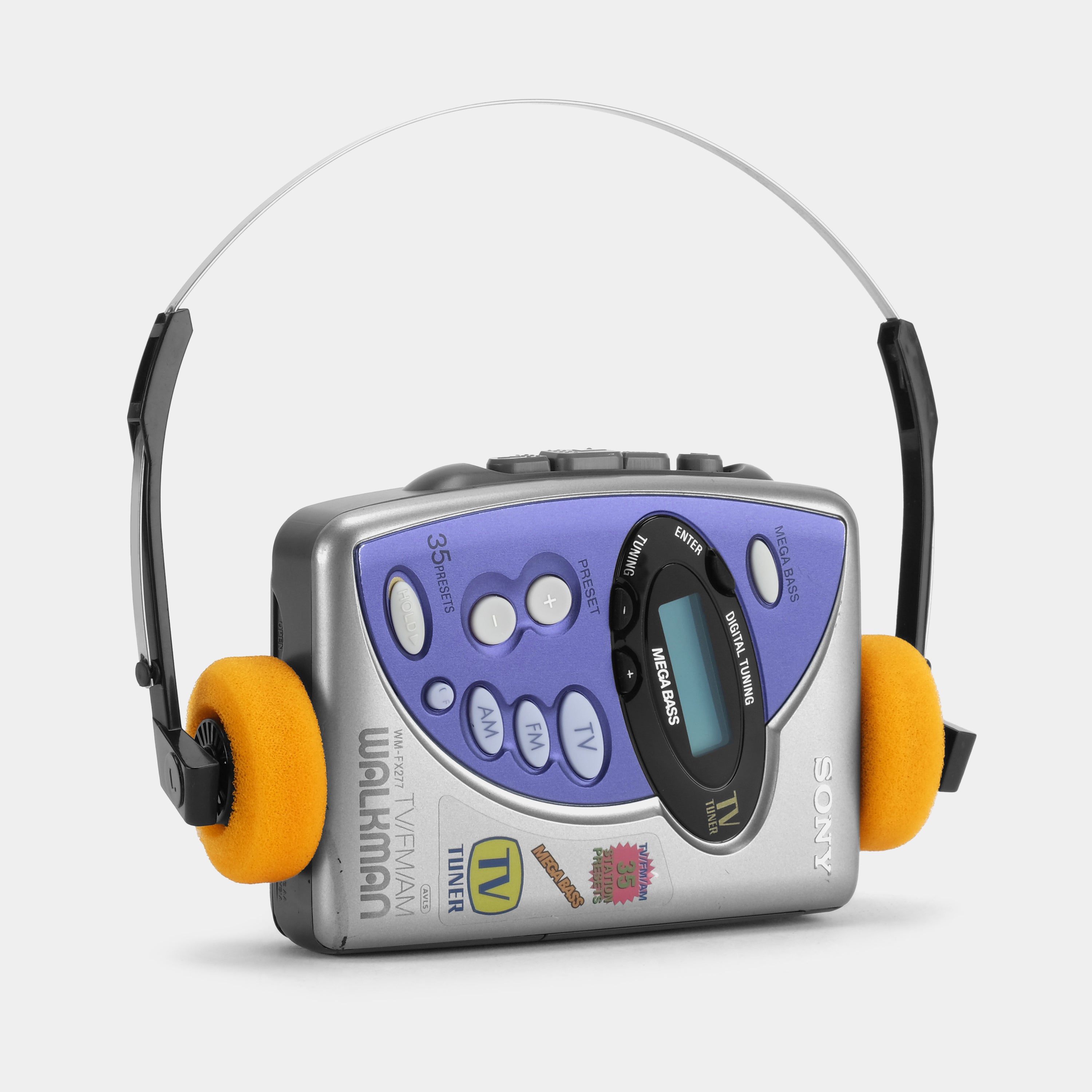 Sony Walkman WM-FX277 Purple Portable Cassette Player with Case