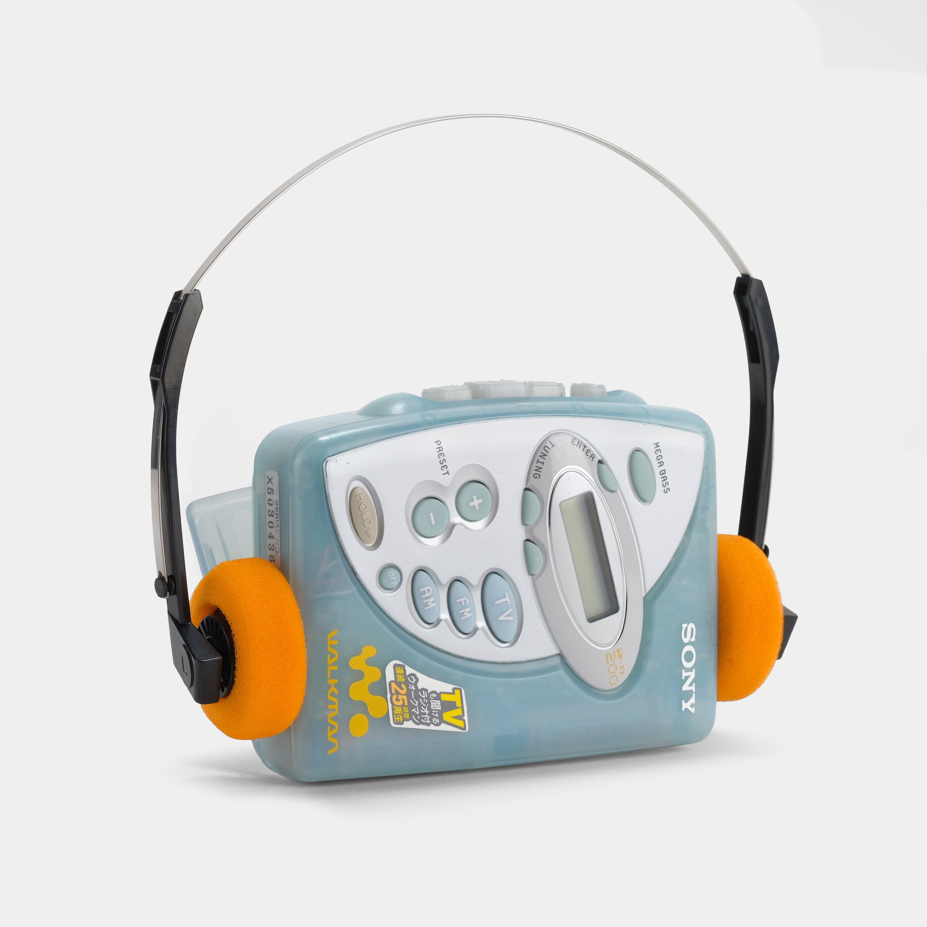 Sony Walkman WM-FX200 AM/FM Frosted Blue Portable Cassette Player