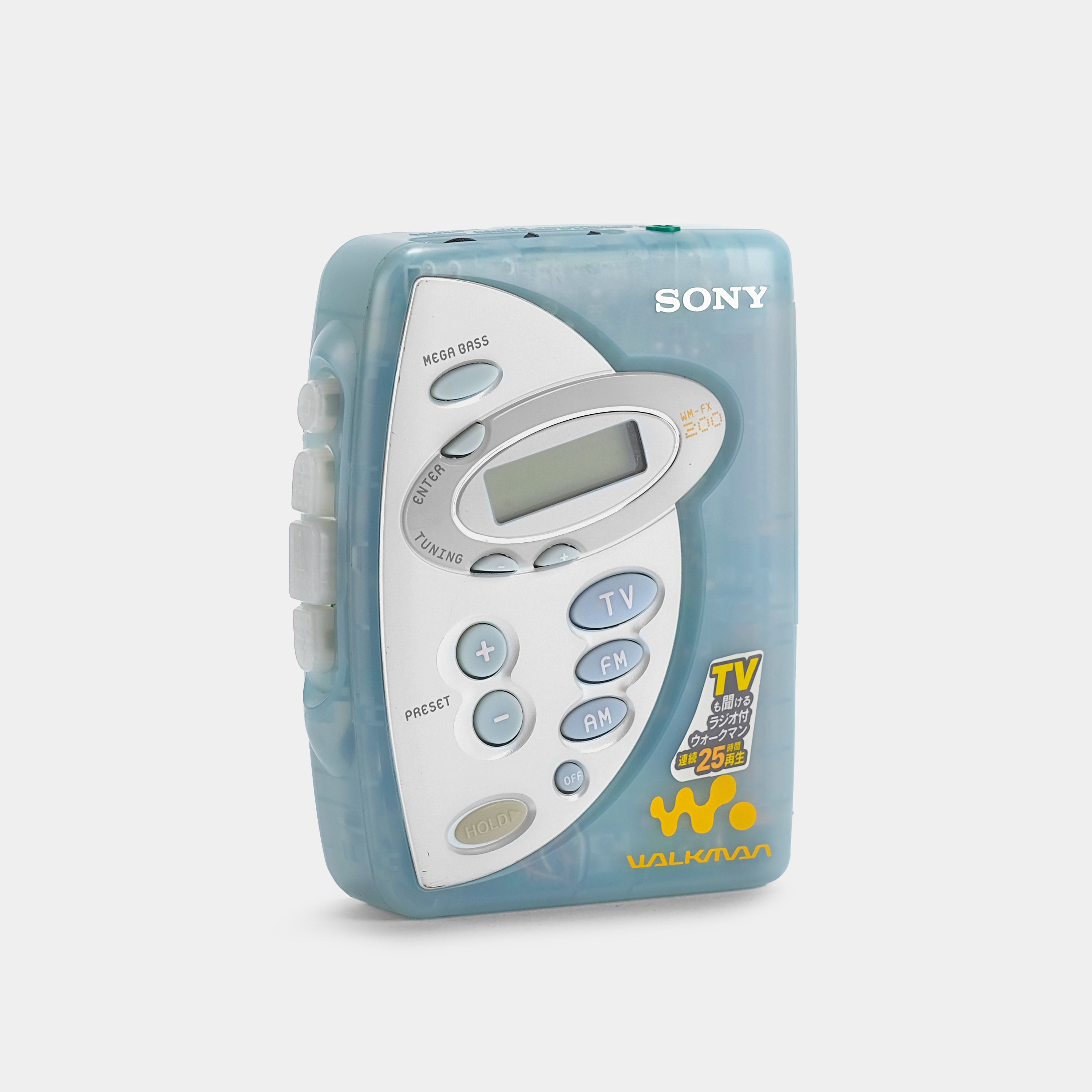 Sony Walkman WM-FX200 AM/FM Frosted Blue Portable Cassette Player
