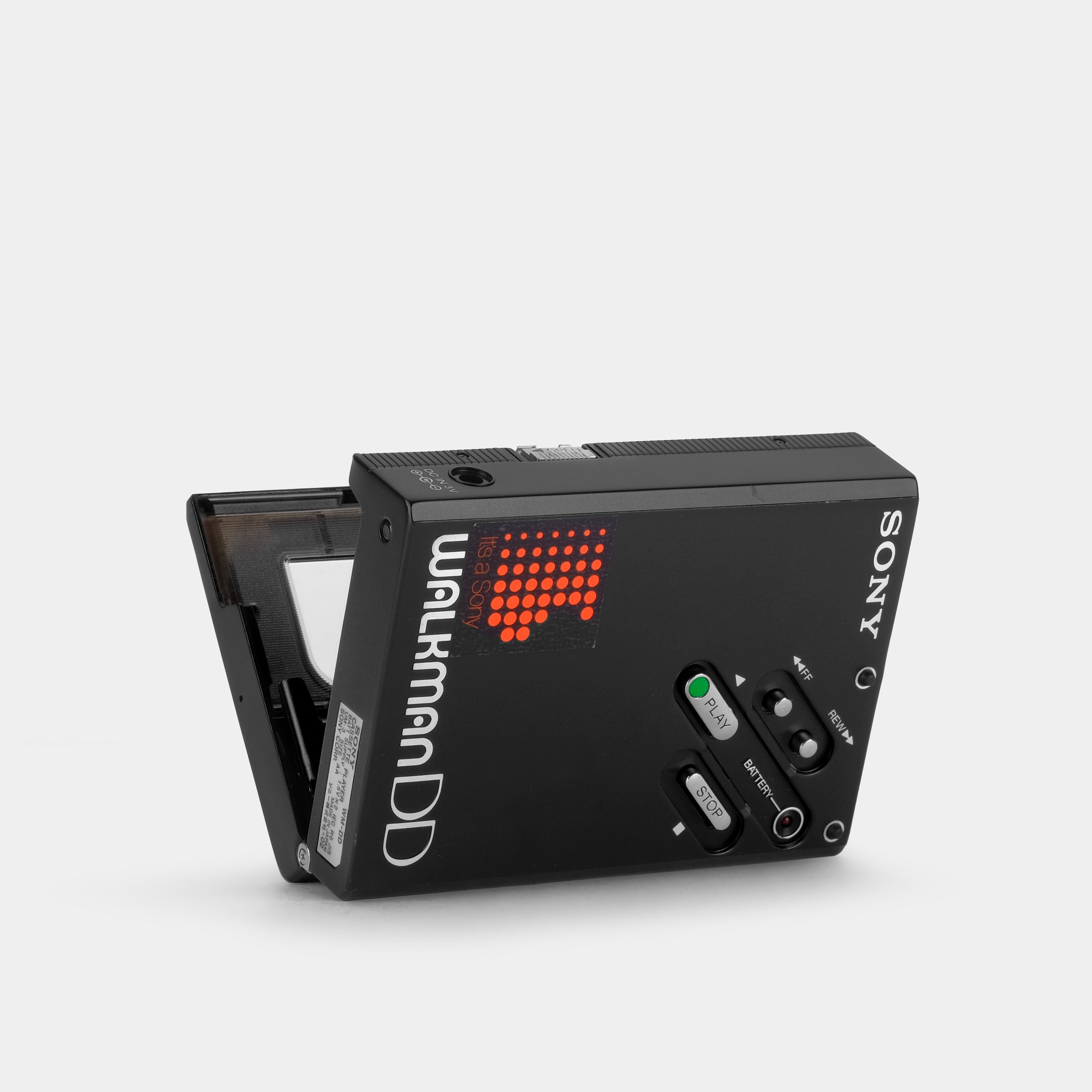 Sony Walkman WM-DD Black Portable Cassette Player and Case