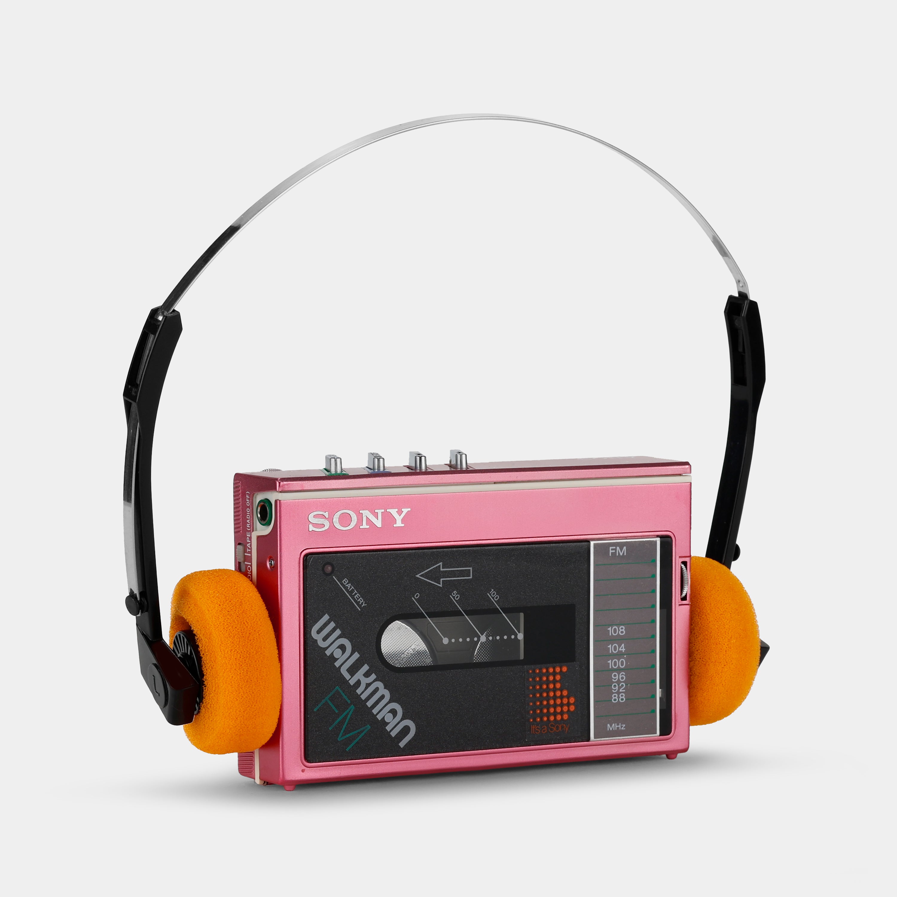 Sony WM-F20 Pink FM Portable Cassette Player