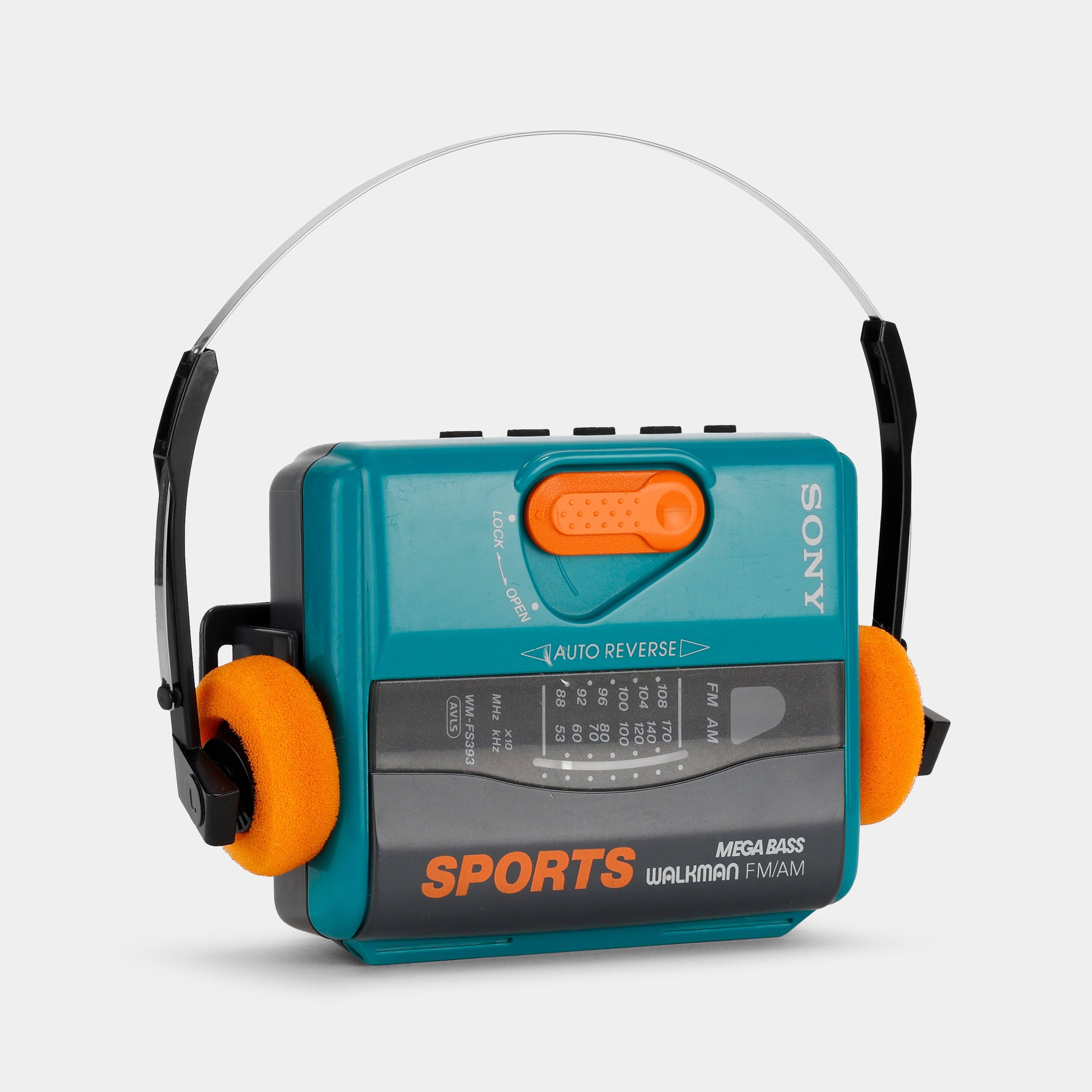 Sony Sports Walkman WM-FS393 Teal AM/FM Portable Cassette Player