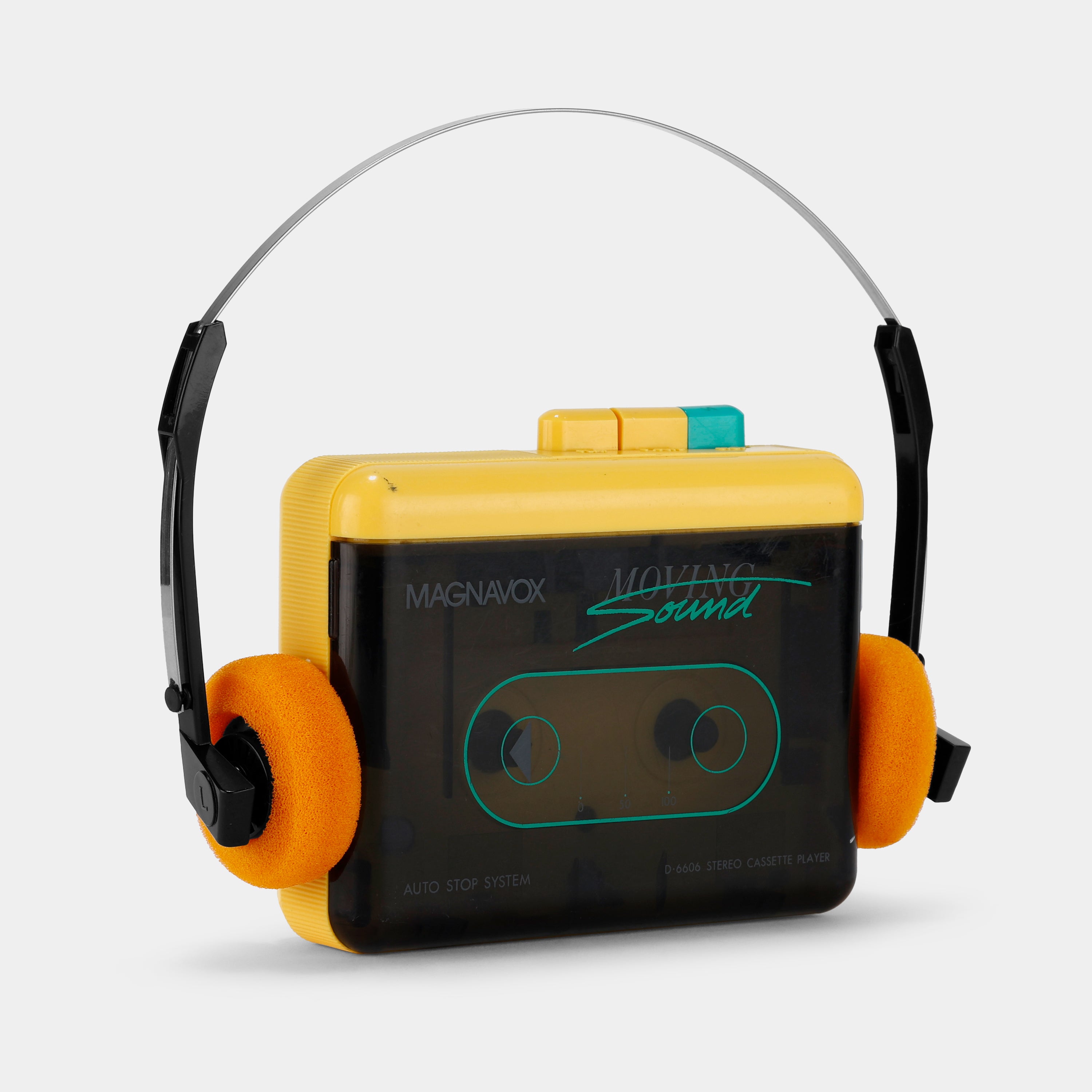 Magnavox Moving Sound D6606 Yellow Portable Cassette Player